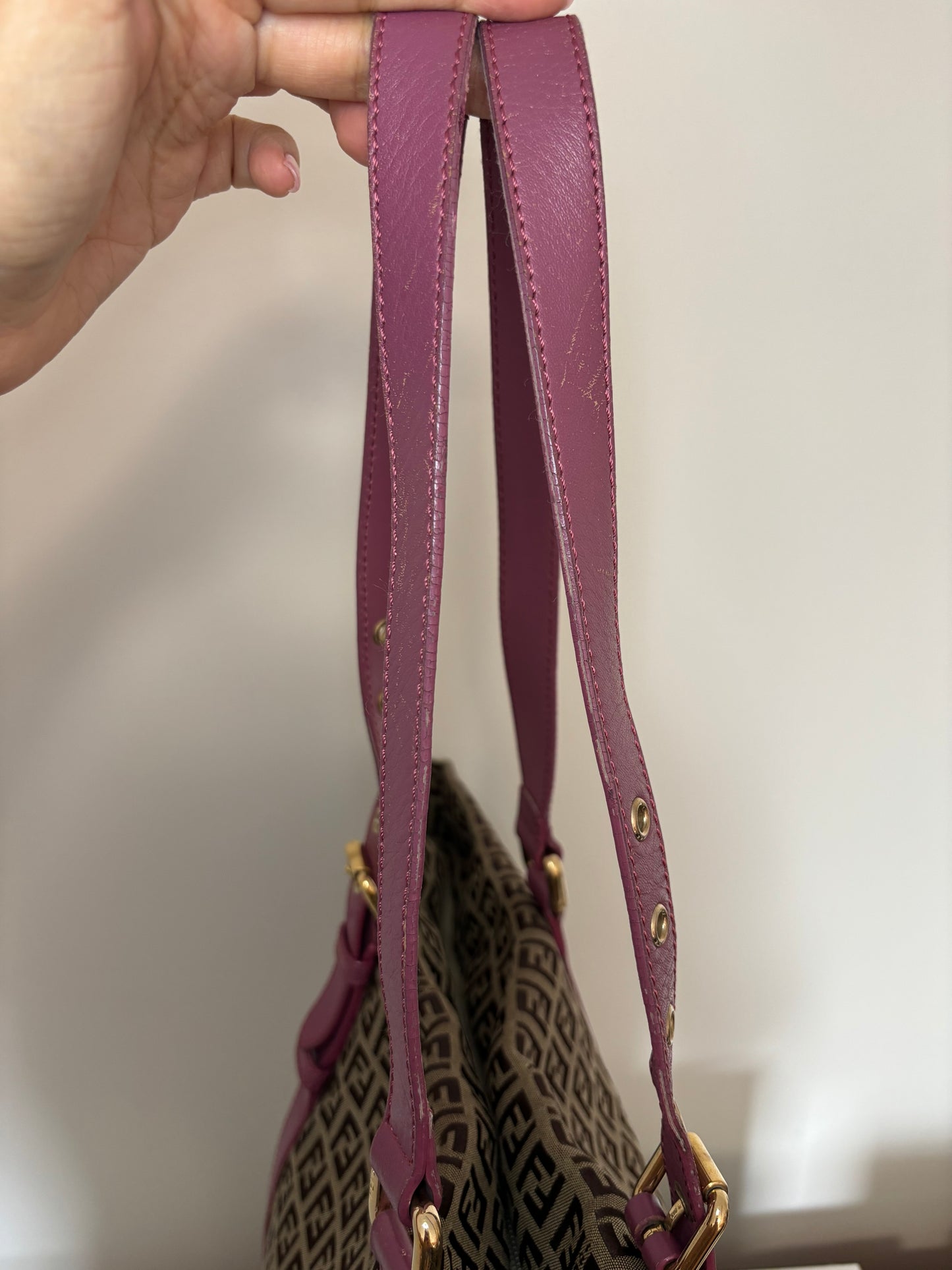 Fendi Zucchino Charm Tote Bag