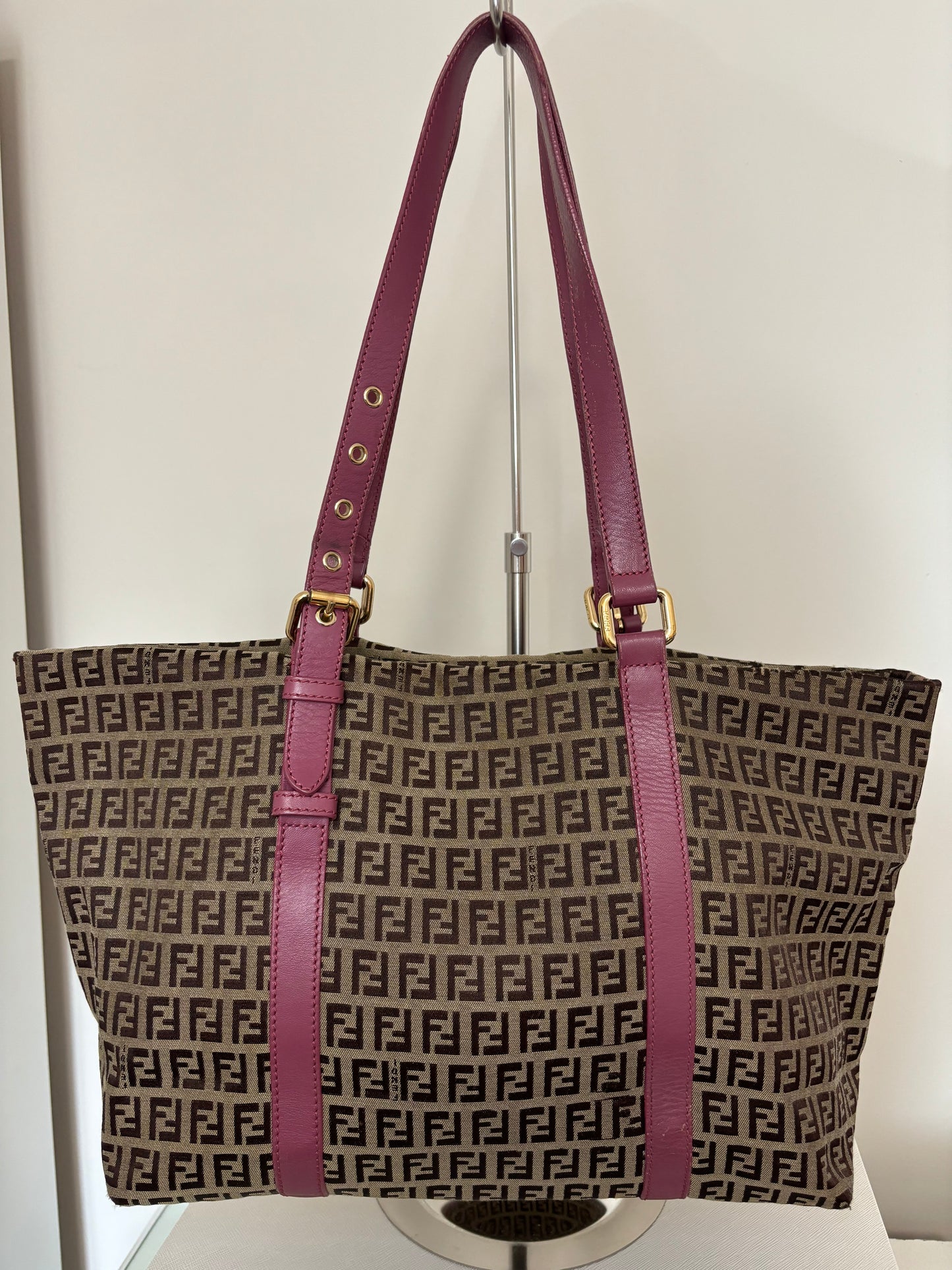 Fendi Zucchino Charm Tote Bag