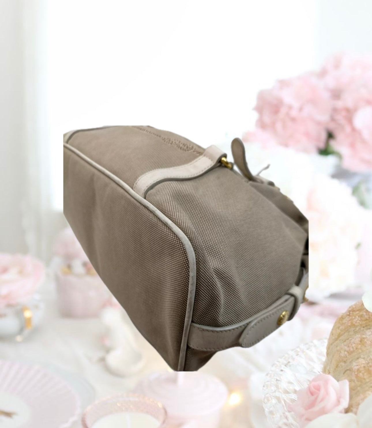 Prada Canapa Logo Canvas Shoulder Bag