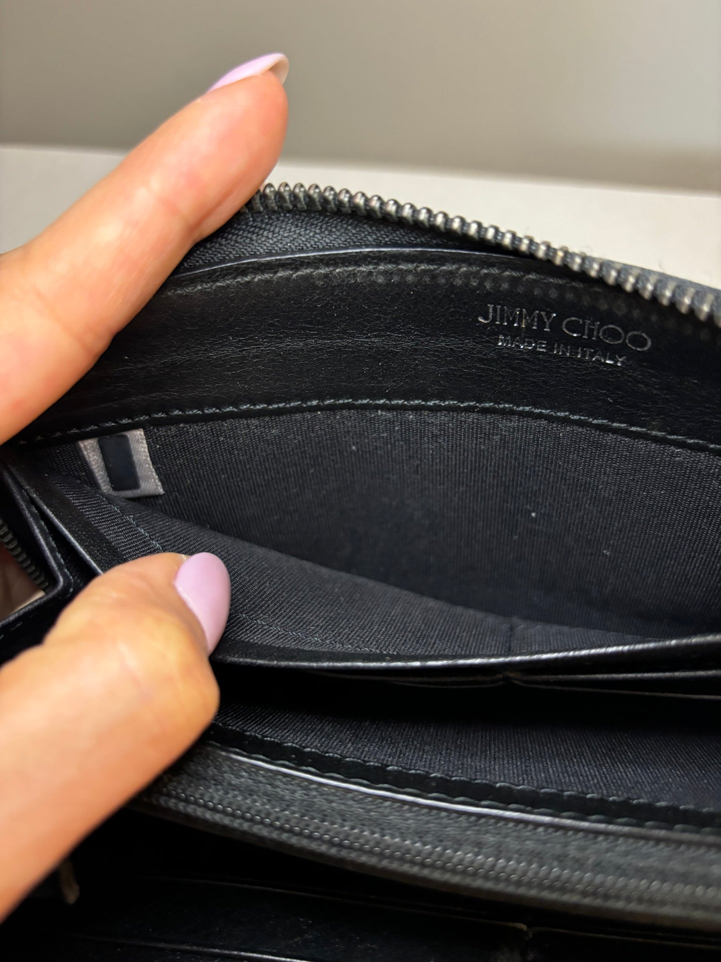 Jimmy Choo Star Long Black Wallet