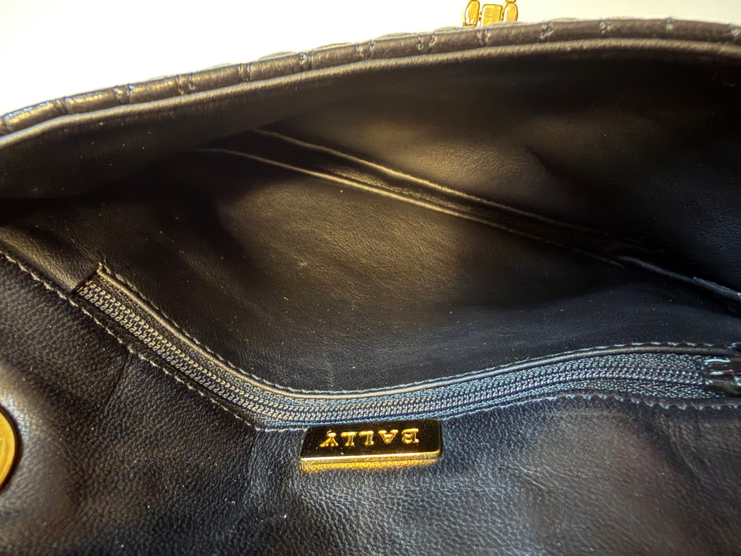Bally Black Lambskin Crossbosy