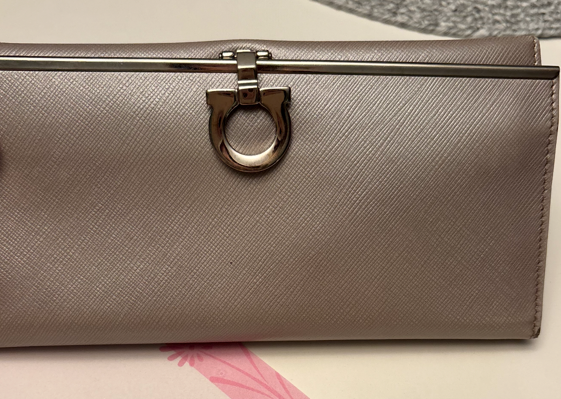 Ferragamo Silver Long Wallet