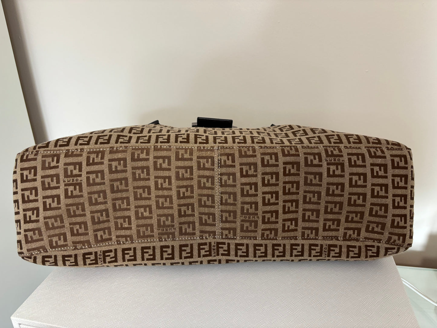 Fendi Zucchino Large Baguette Shoulder Bag