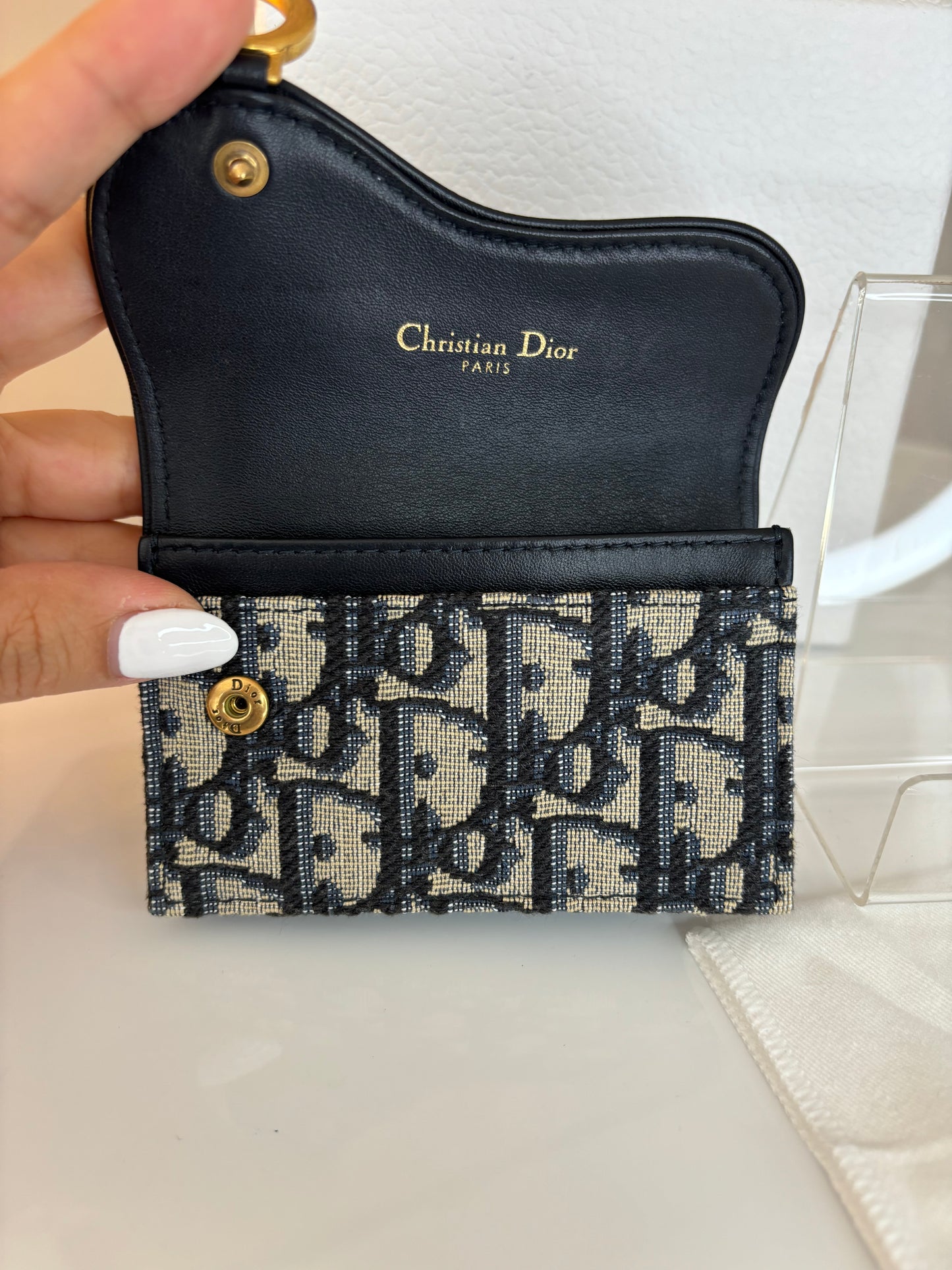 Dior Saddle Bloom Card Wallet
