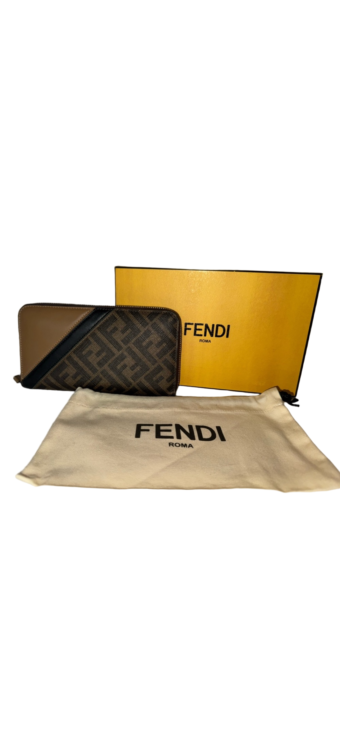 Fendi Brown Zucca Long Wallet