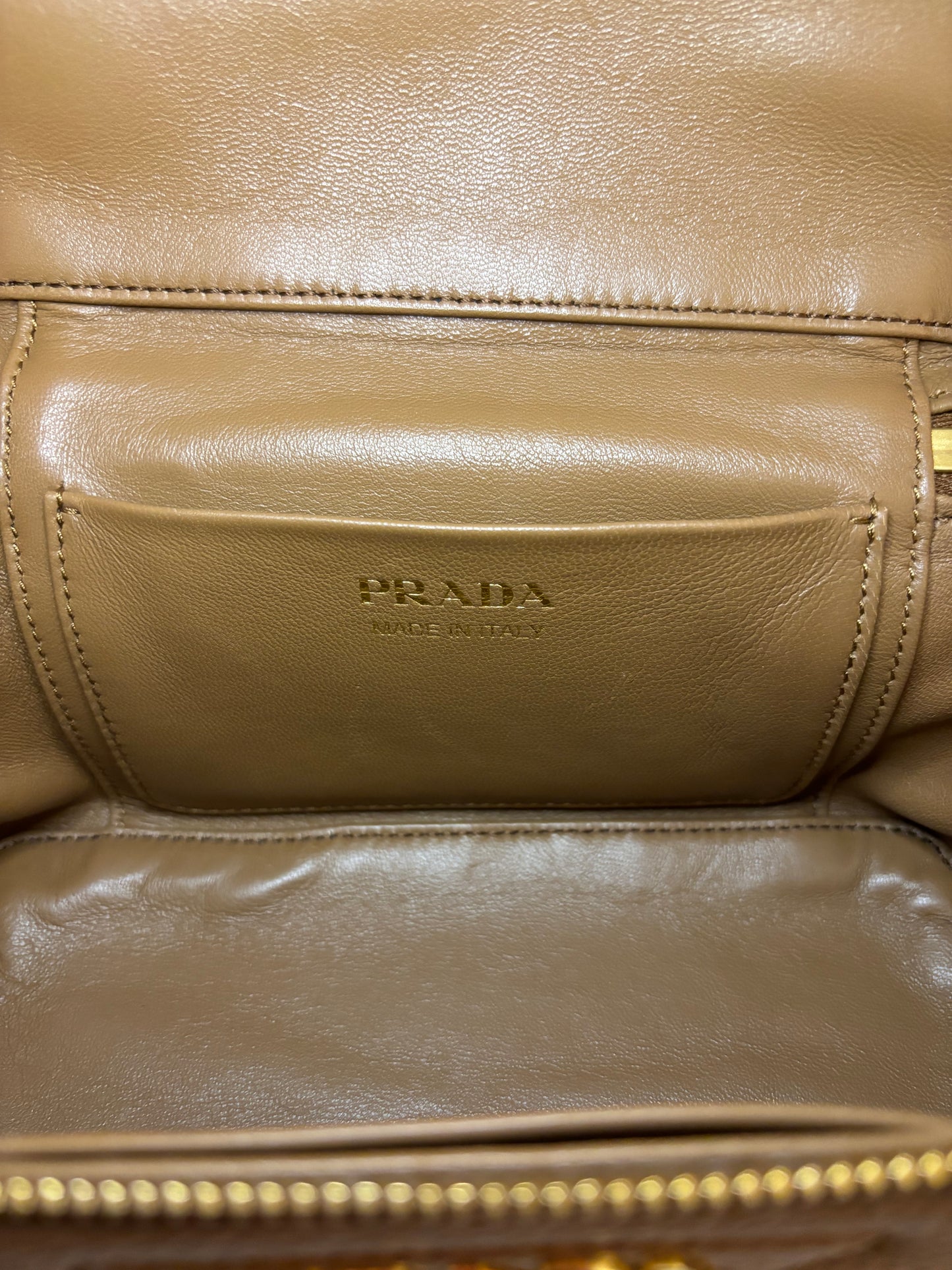 Prada Brown Leather Crossbody Vanity