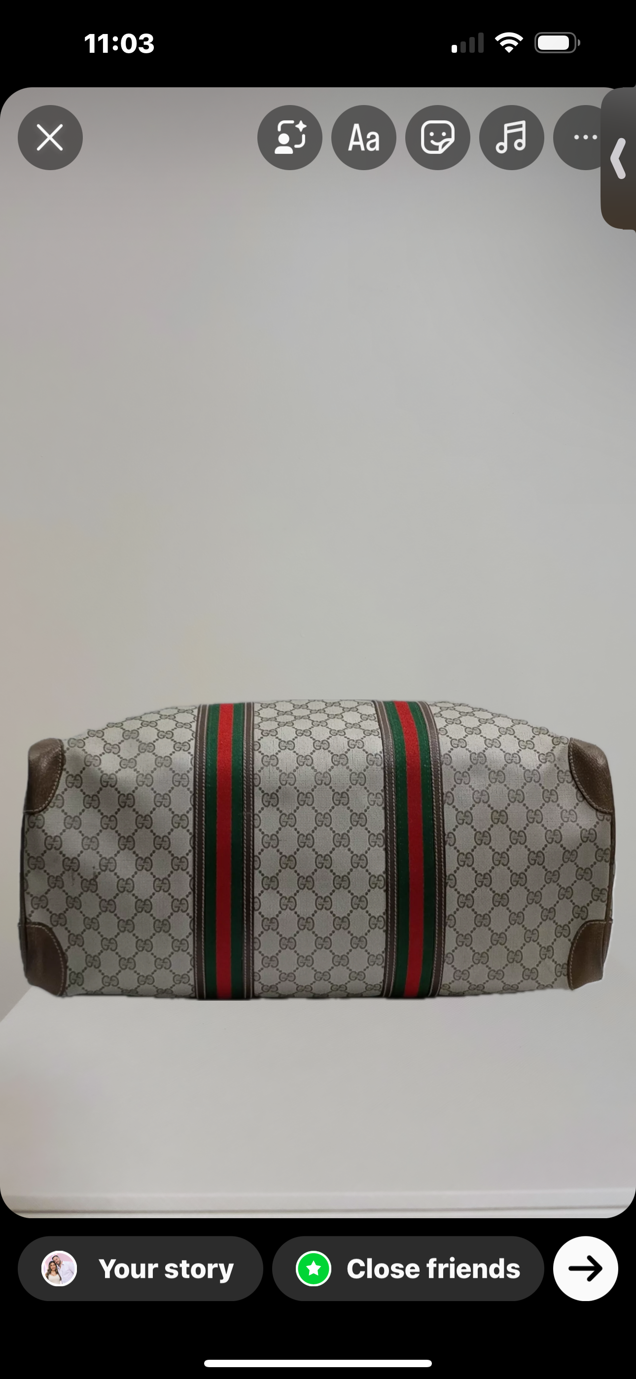 Gucci Travel Bag Size 49cm
