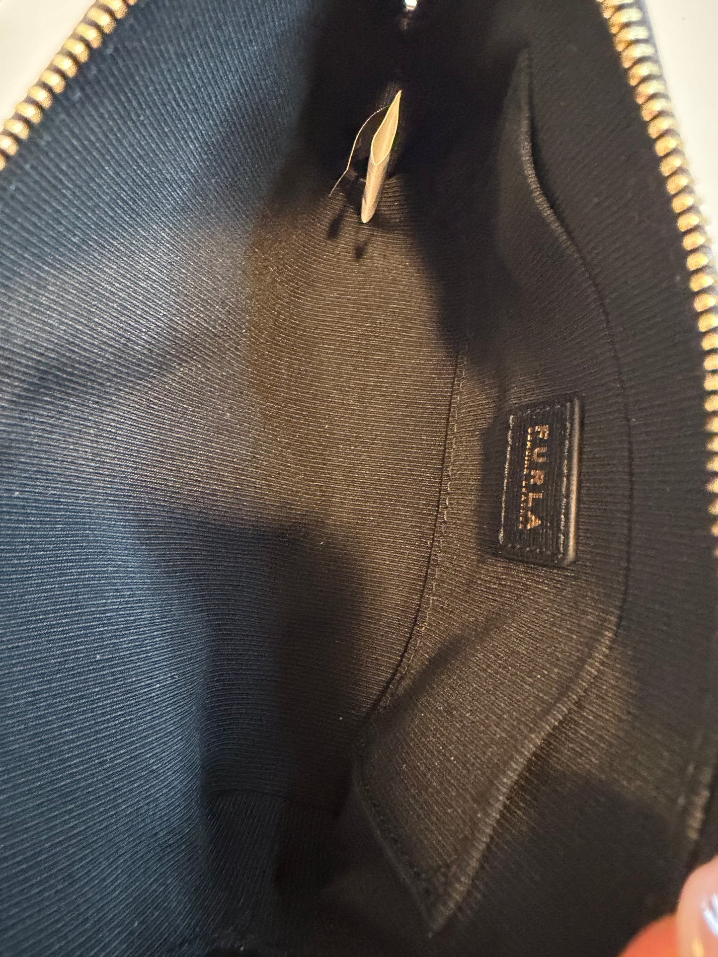 Furla Black Mini Makeup Pouch