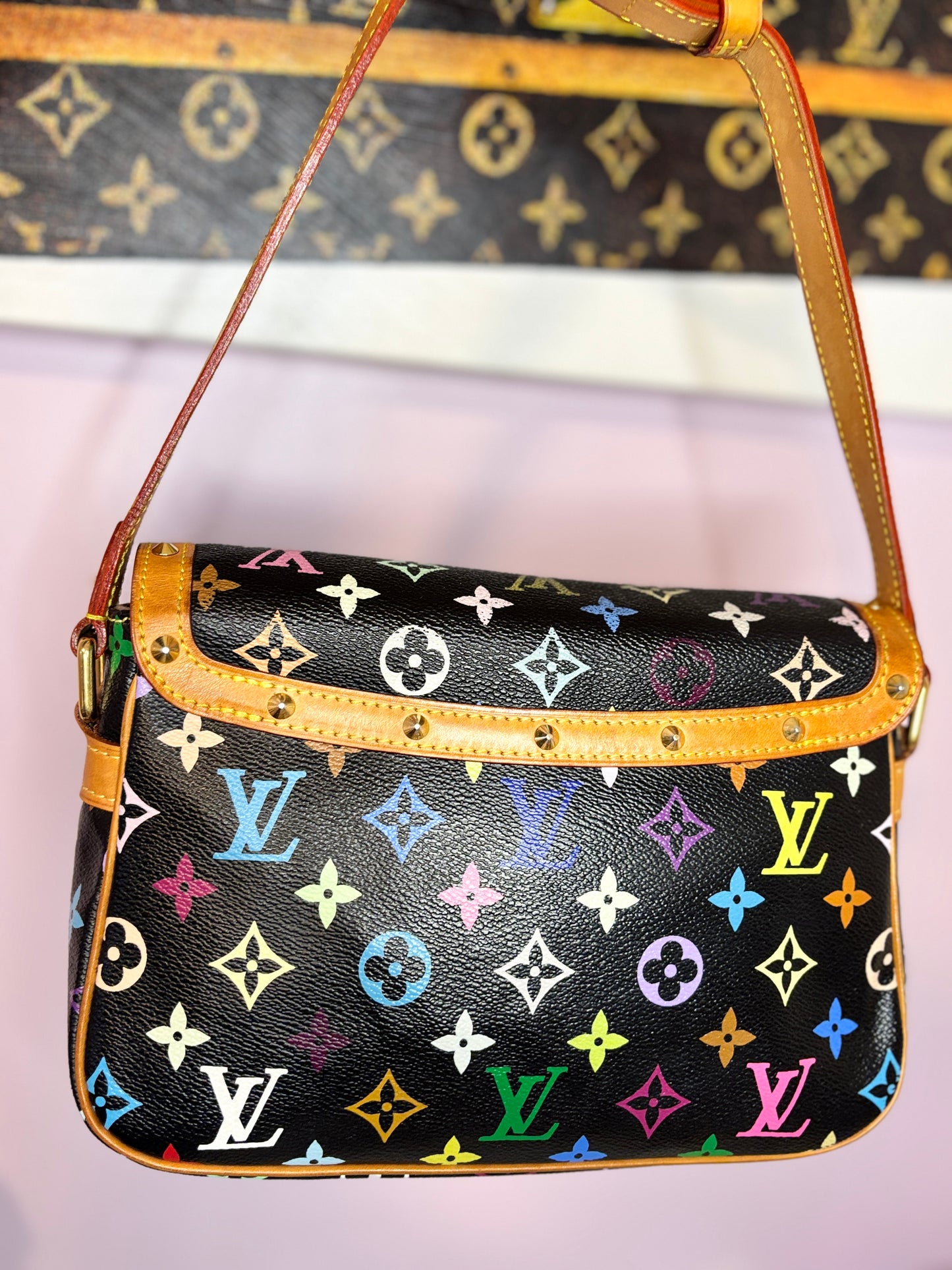Louis Vuitton Black Multicolor Murakami Sologne Crossbody