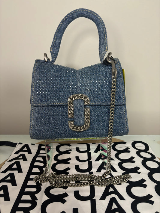 Marc Jacobs Denim Sparkle Top Handle & Crossbody
