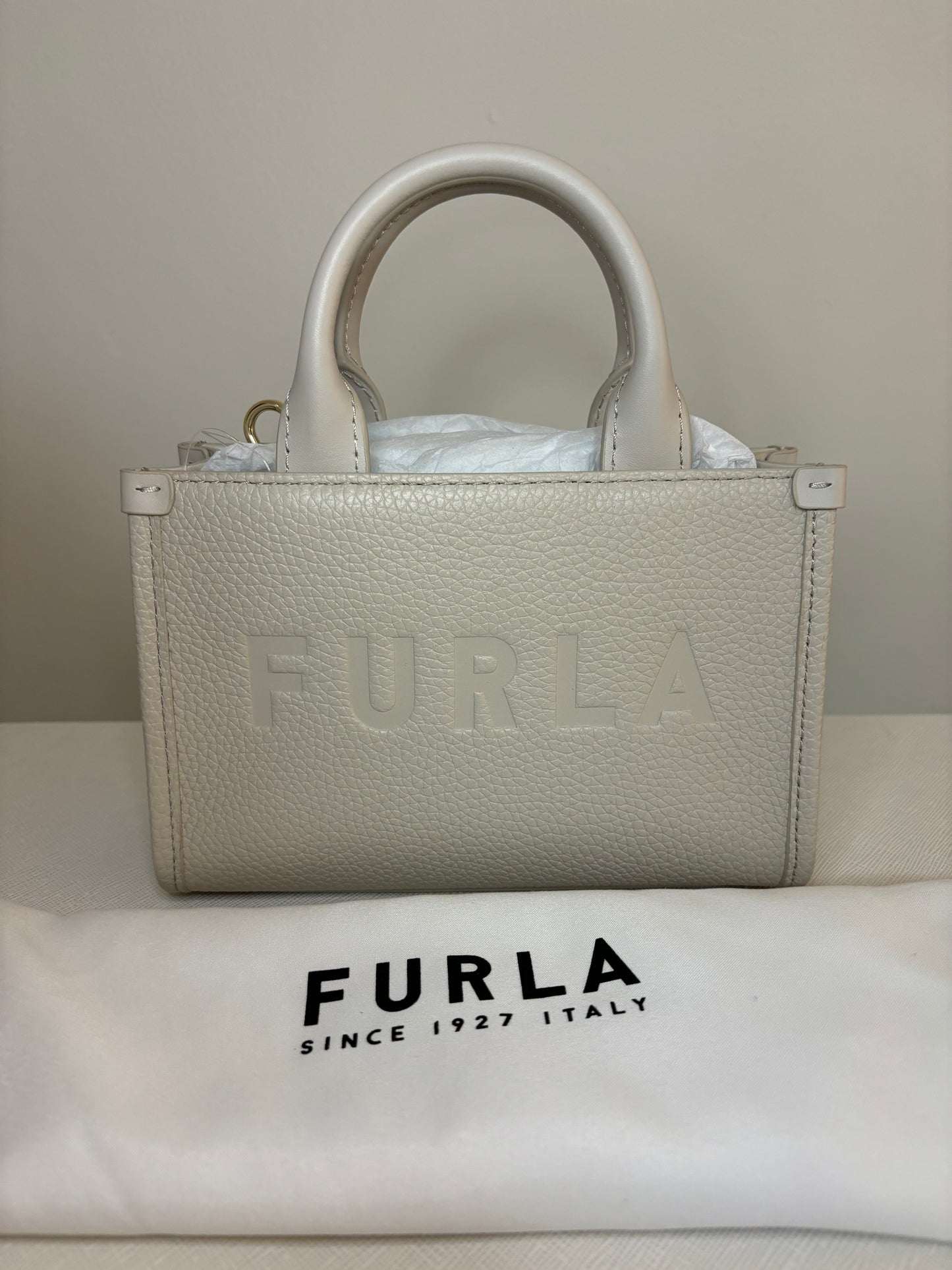 Furla Mini Ivory Top Handle Crossbody