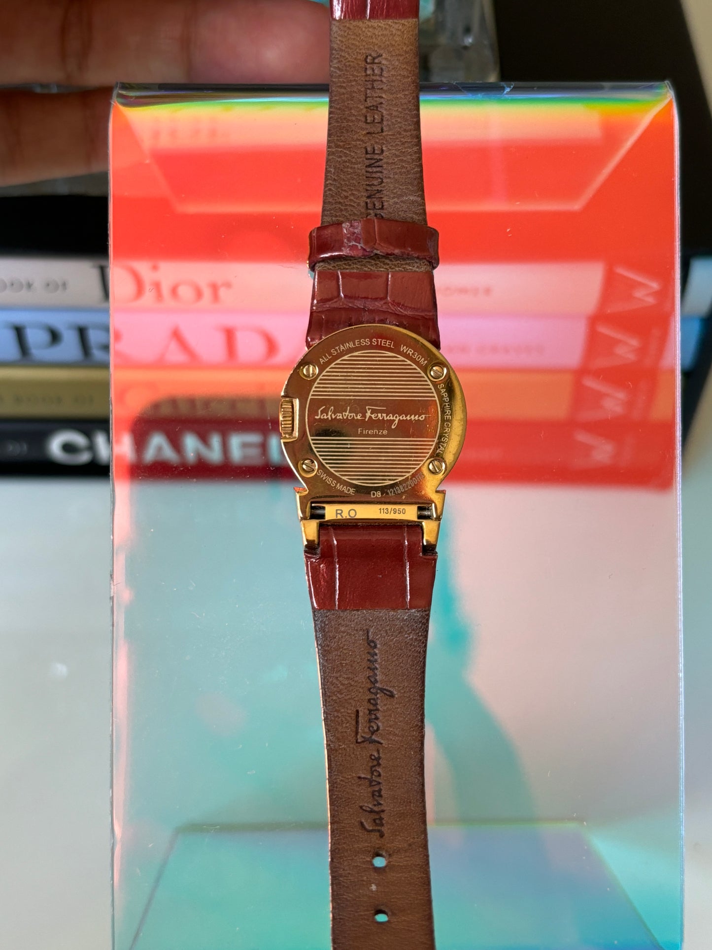Croc Embossed Vintage Salvatore Ferragamo Watch
