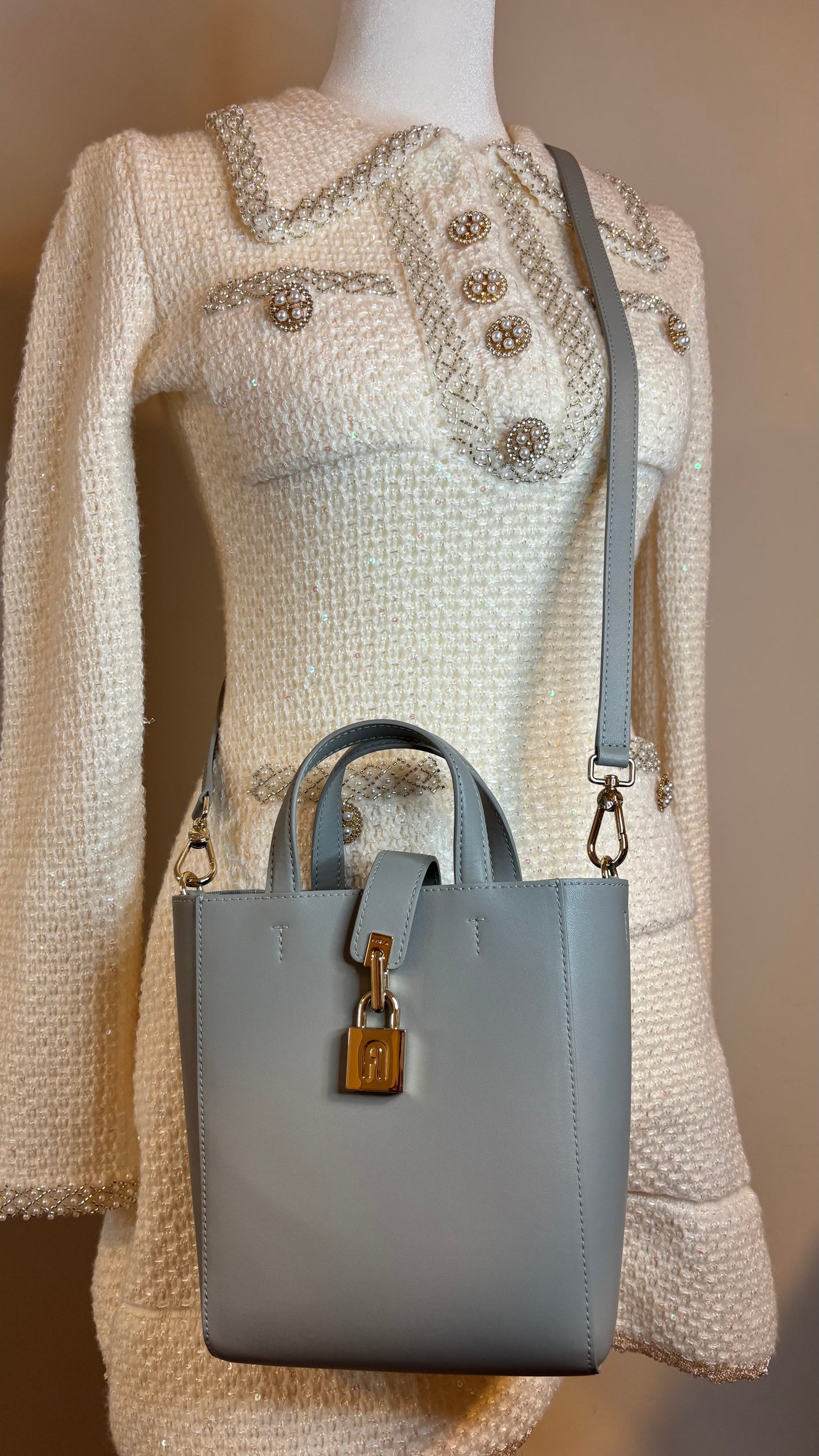 Furla Faux Lock Two Way Bag