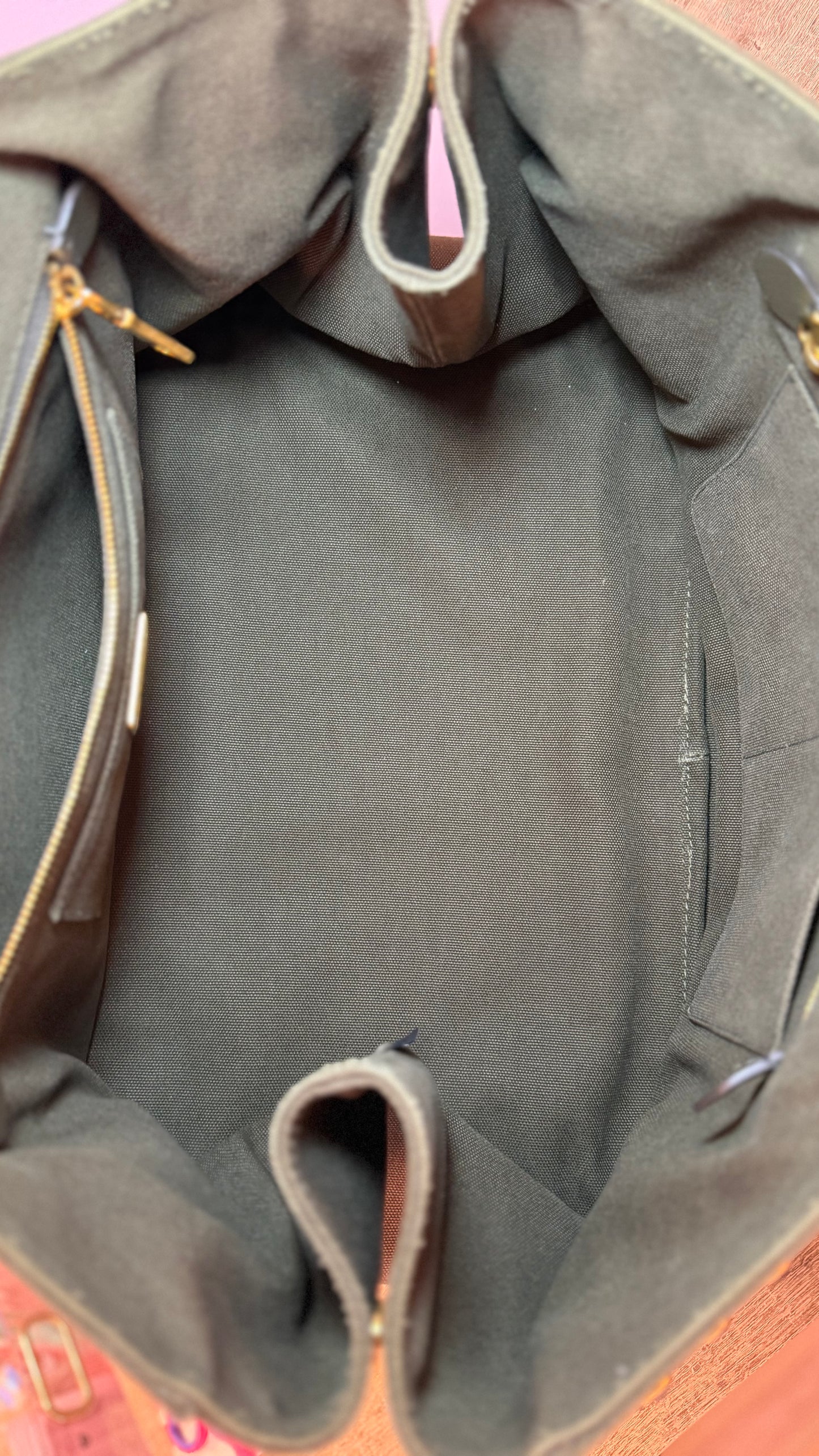 Prada Green Bijoux Large Canapa