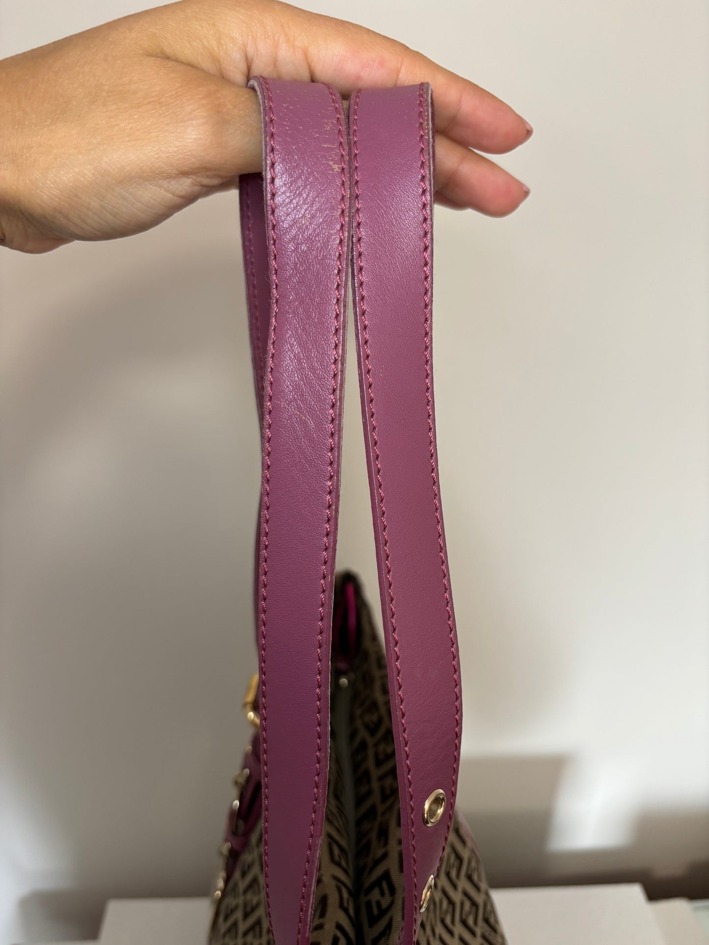 Fendi Zucchino Charm Tote Bag