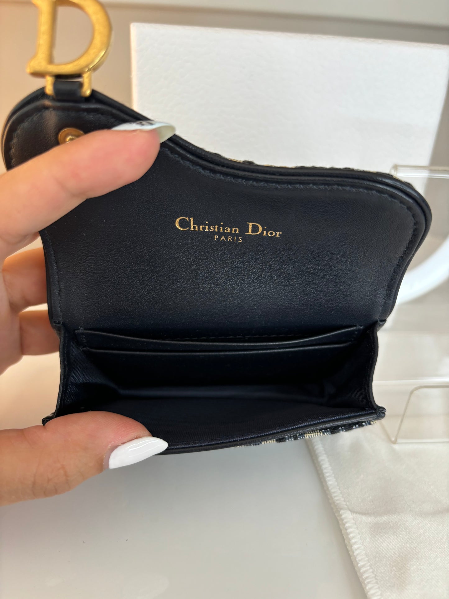 Dior Saddle Bloom Card Wallet
