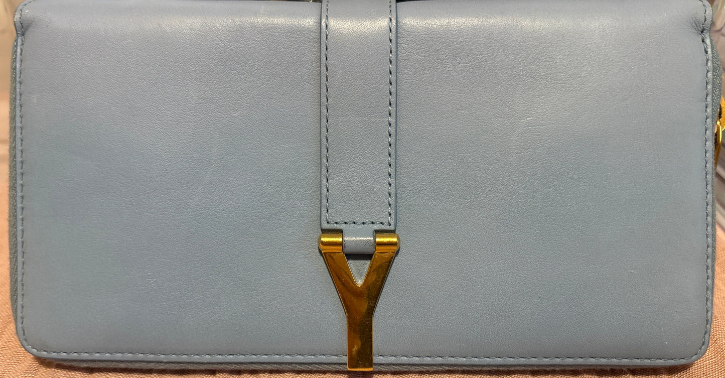 Saint Laurent Baby Blue Long Wallet