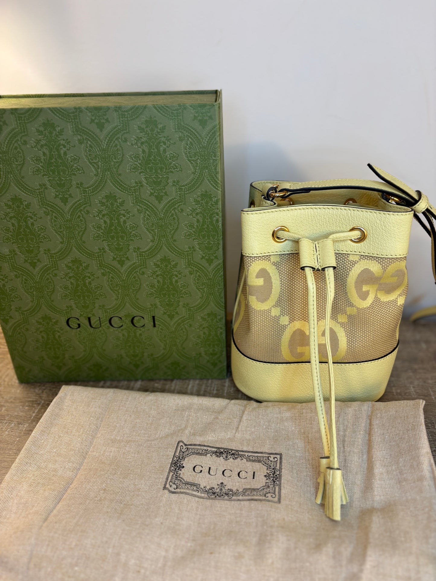 Gucci Jumbo GG Bucket Crossbody Bag