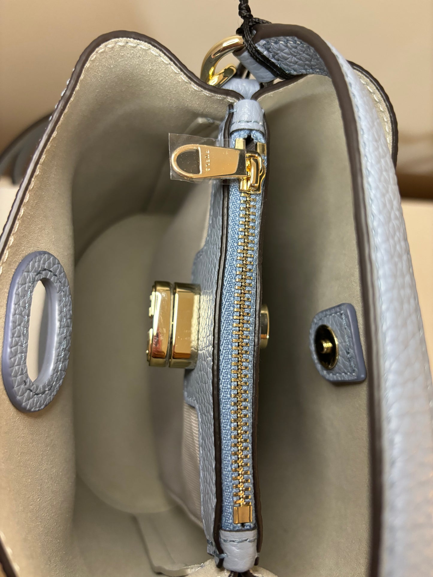 Furla Light Blue Top Handle and Crossbody