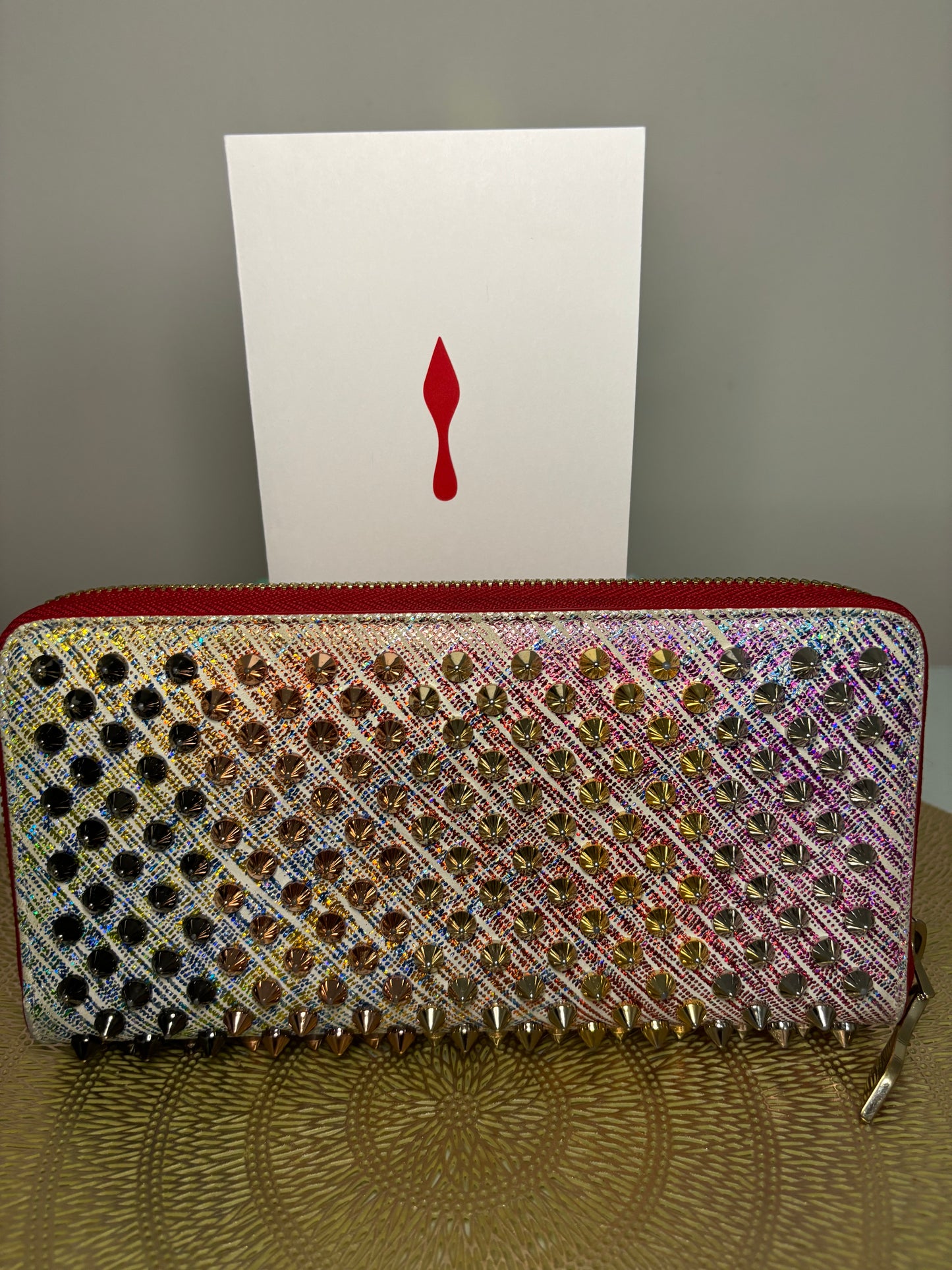 Christian Louboutin Rainbow Panetone Long Zippy Wallet