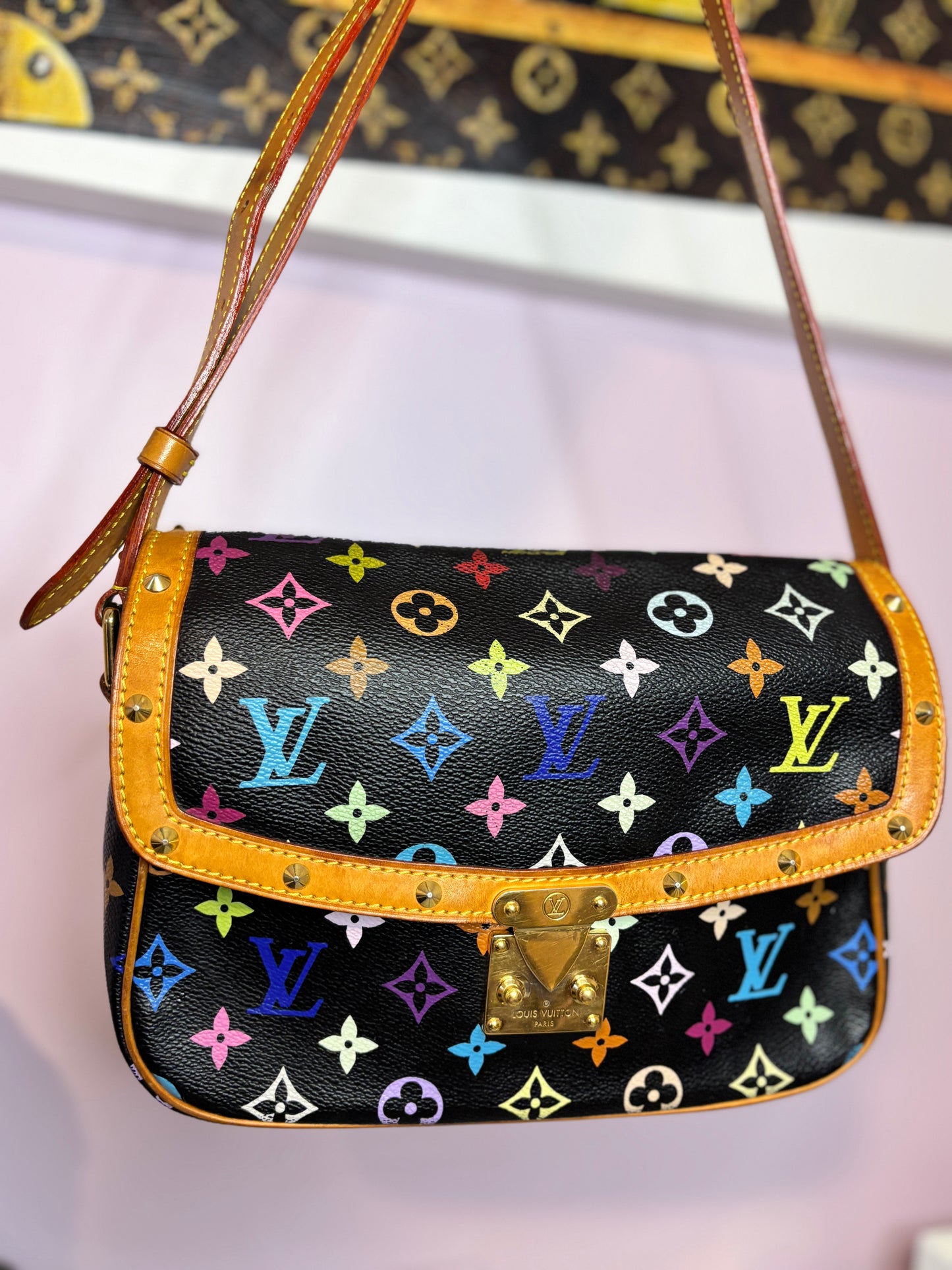 Louis Vuitton Black Multicolor Murakami Sologne Crossbody