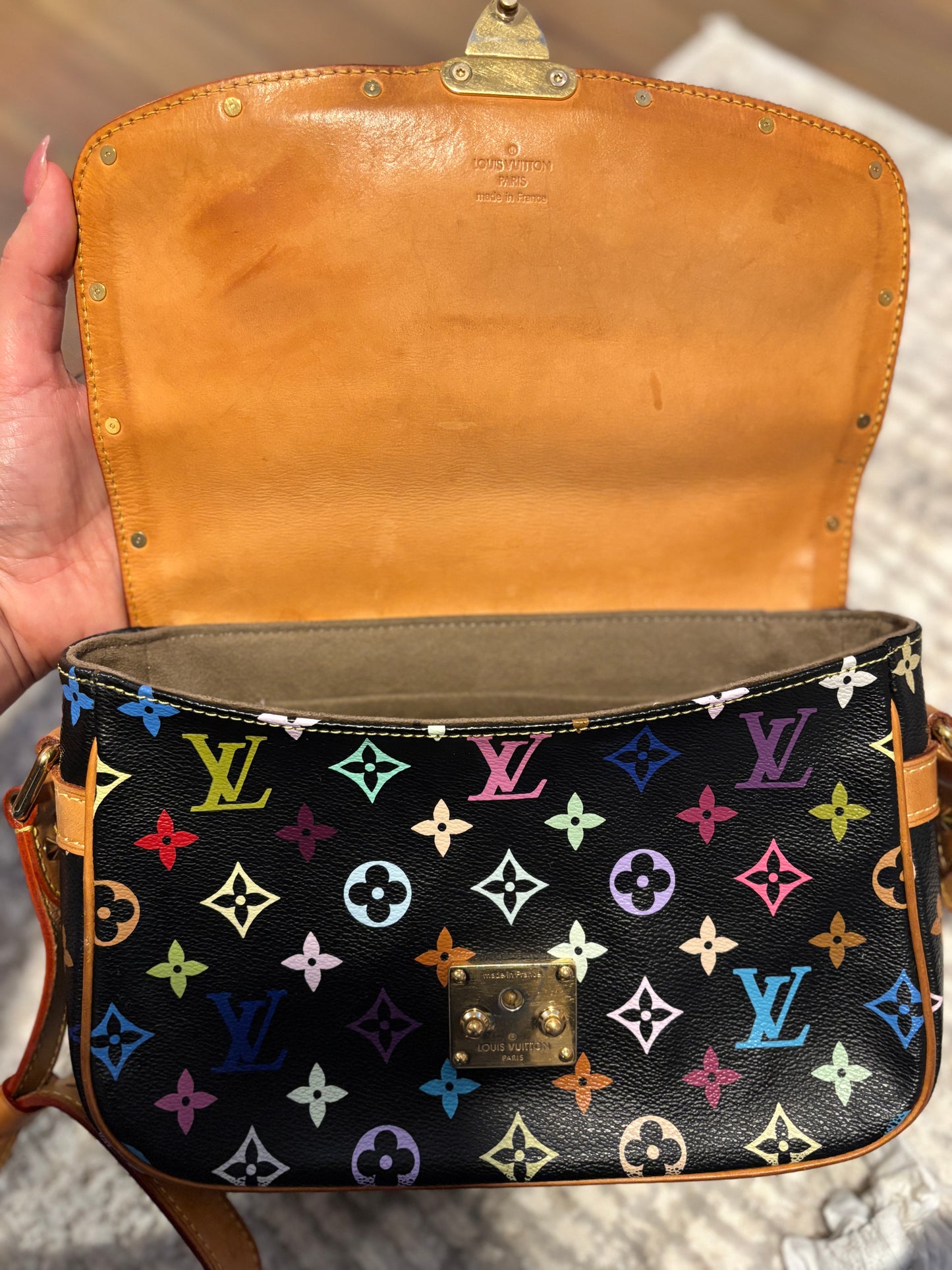 Louis Vuitton Black Multicolor Murakami Sologne Crossbody
