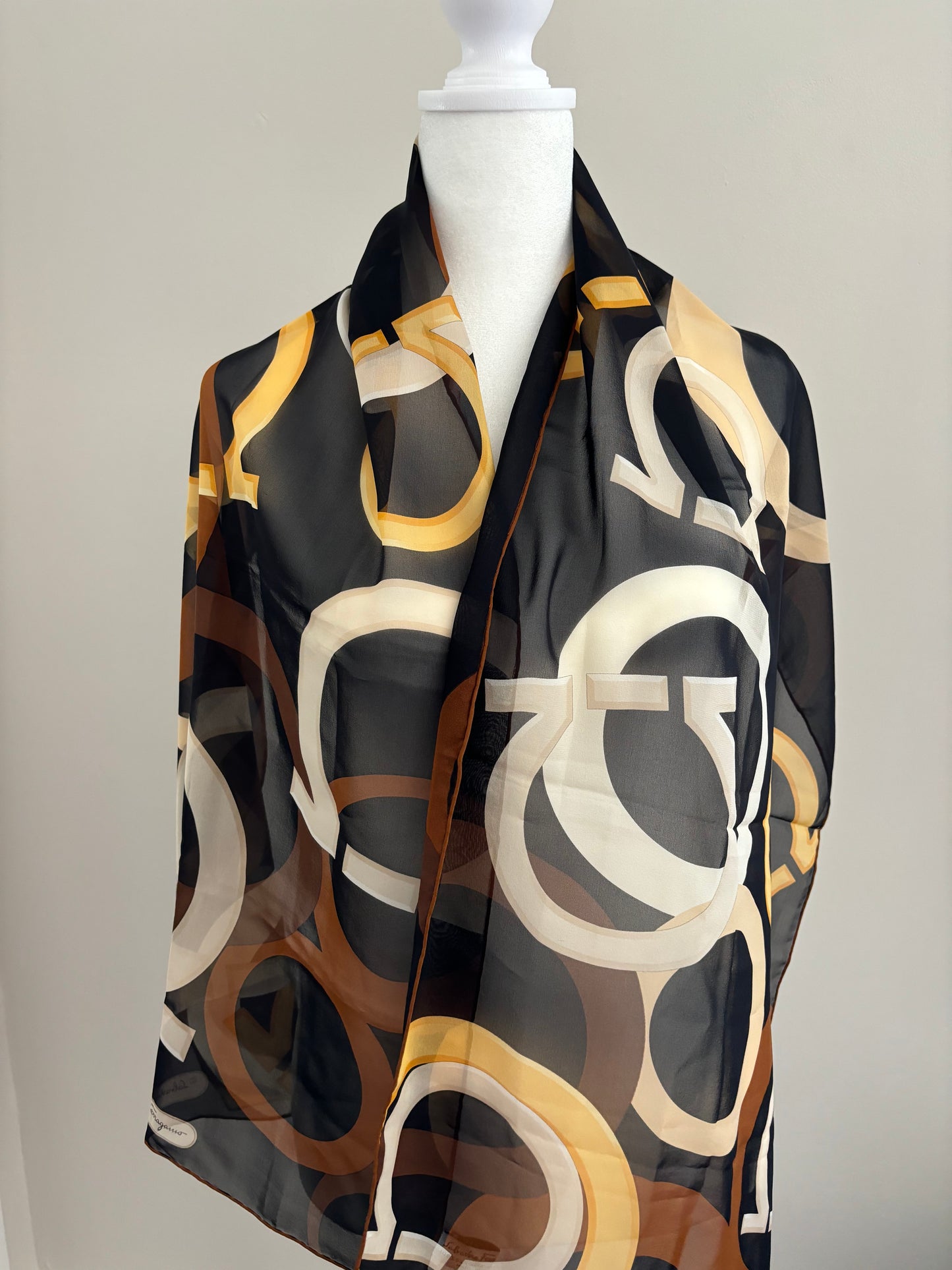Salvatore Ferragamo Gancini Silk Scarf