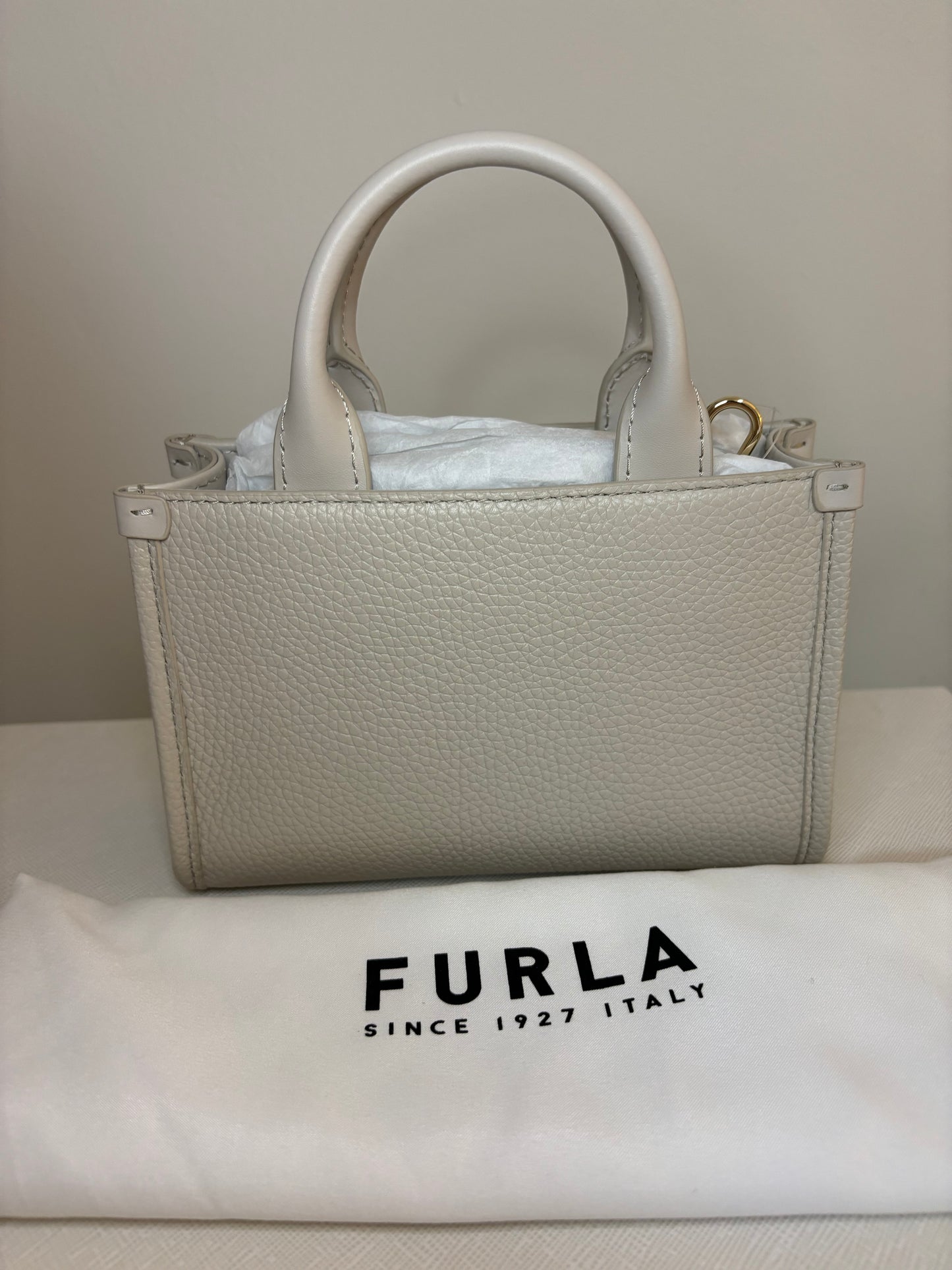 Furla Mini Ivory Top Handle Crossbody