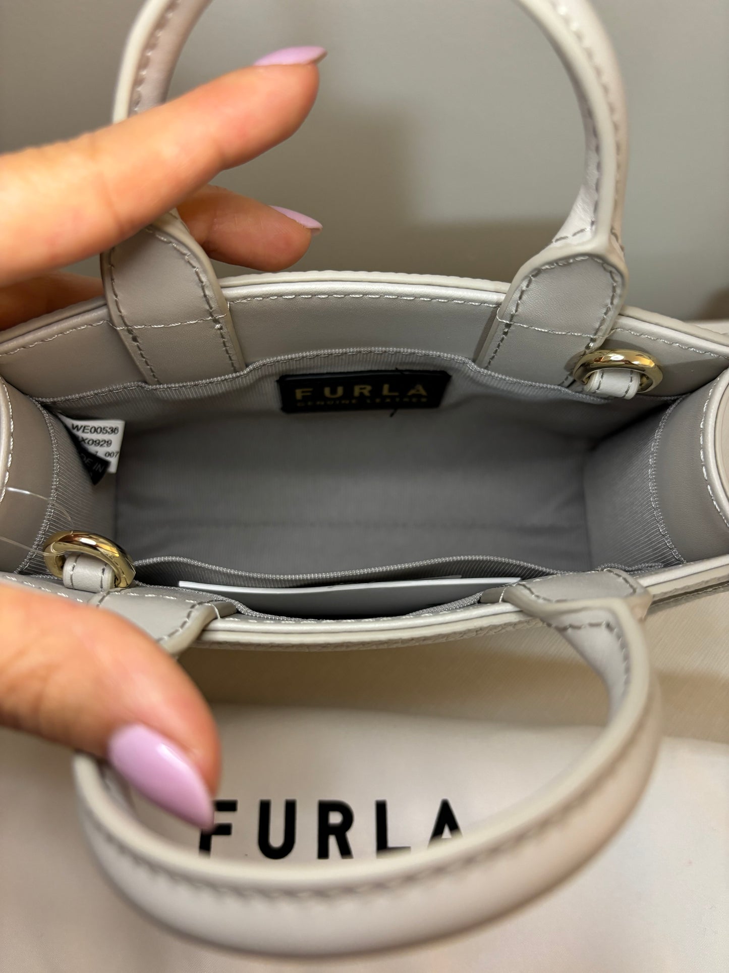 Furla Mini Ivory Top Handle Crossbody