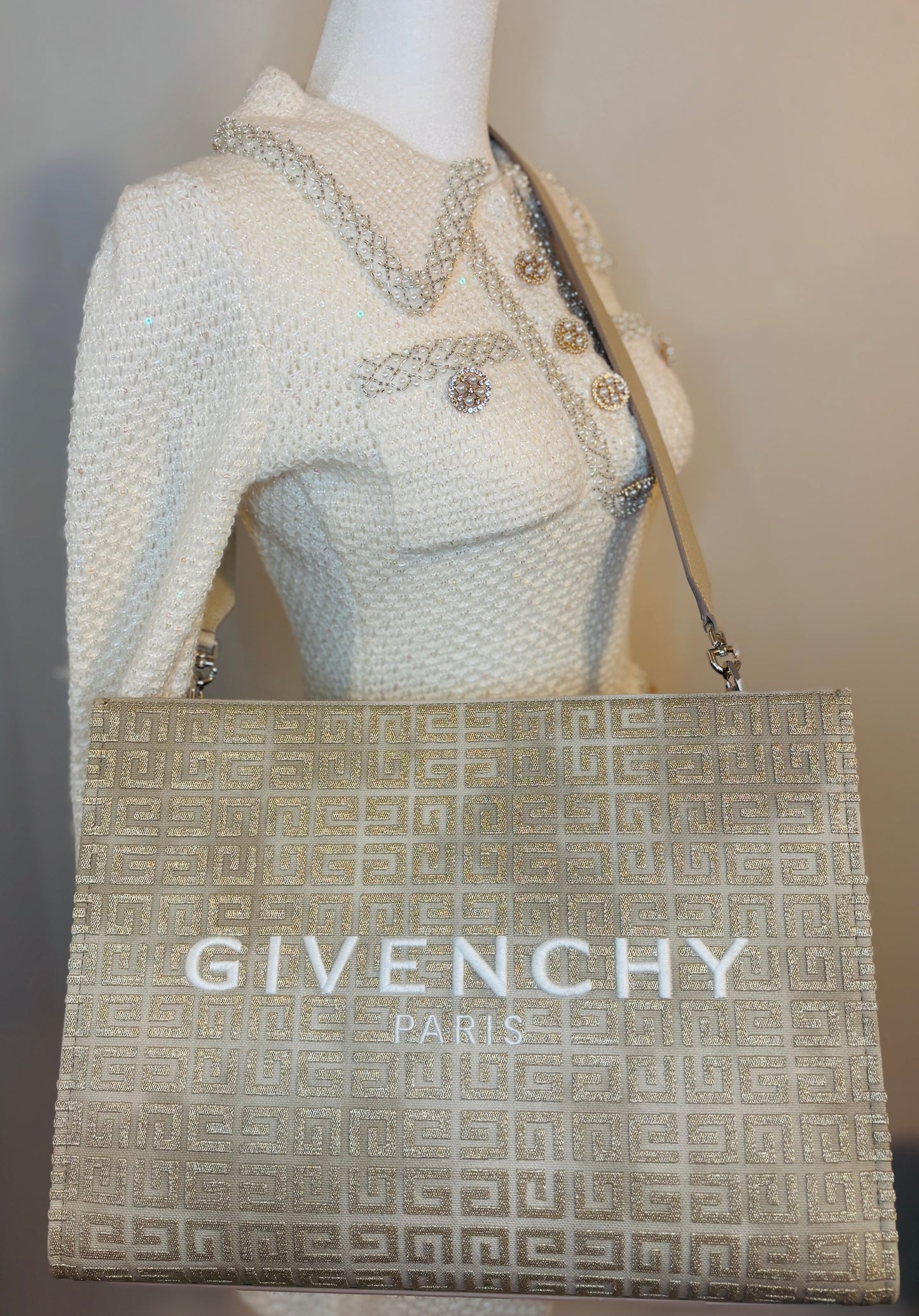 Golden Givenchy Shopper Tote