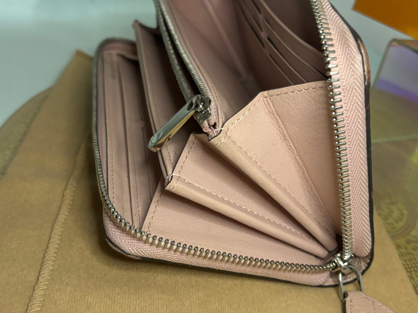 Louis Vuitton Pink Mahina Long Zippy Wallet