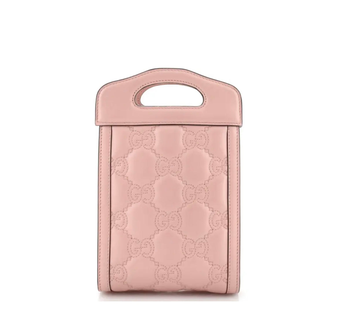 Gucci Marmont Baby Pink Matelasse Top Handle & Crossbody Bag GG Embossed