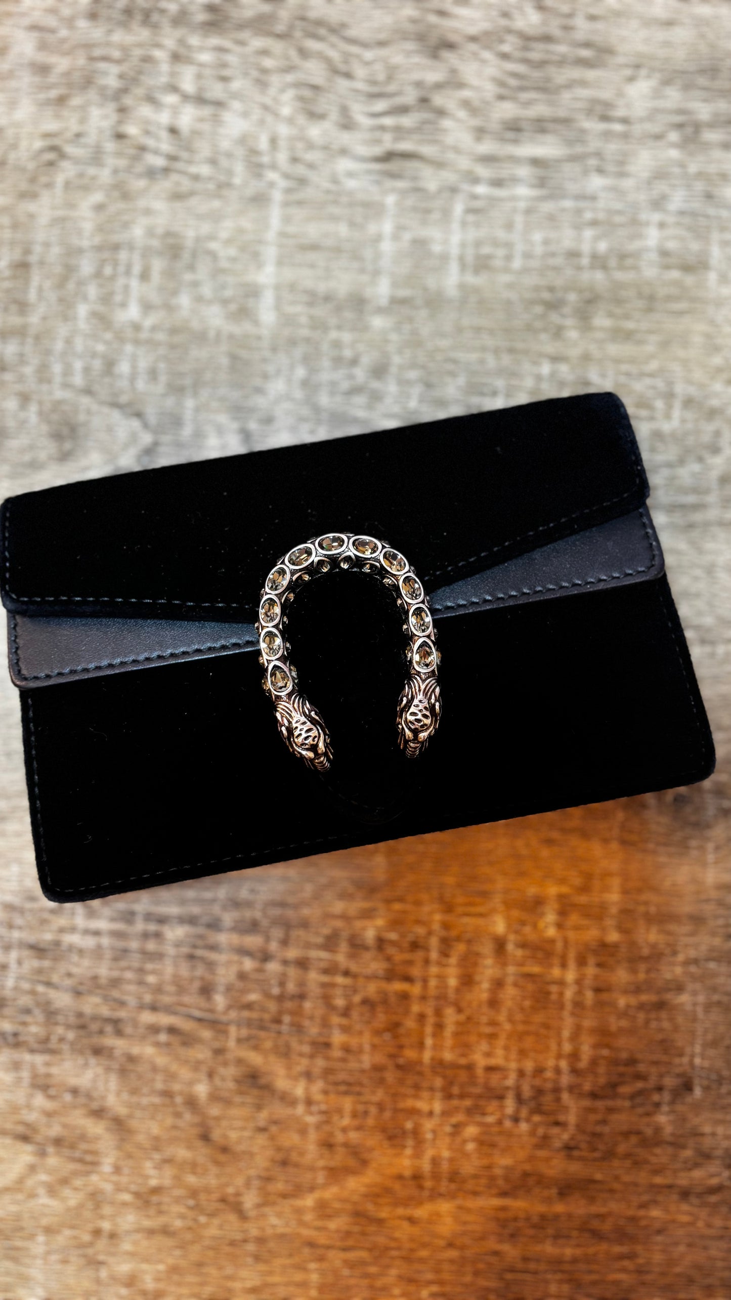 Gucci Dionysus Black Velvet Crossbody