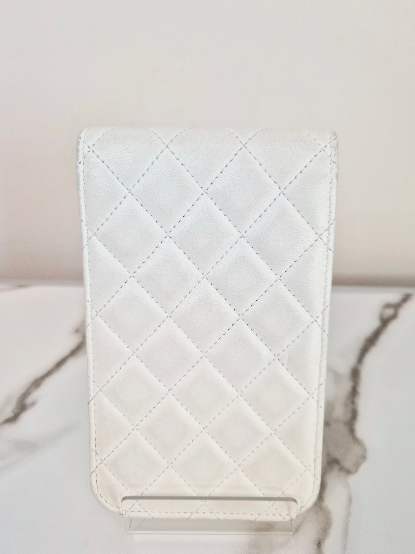 Chanel White Phone Crossbody Bag