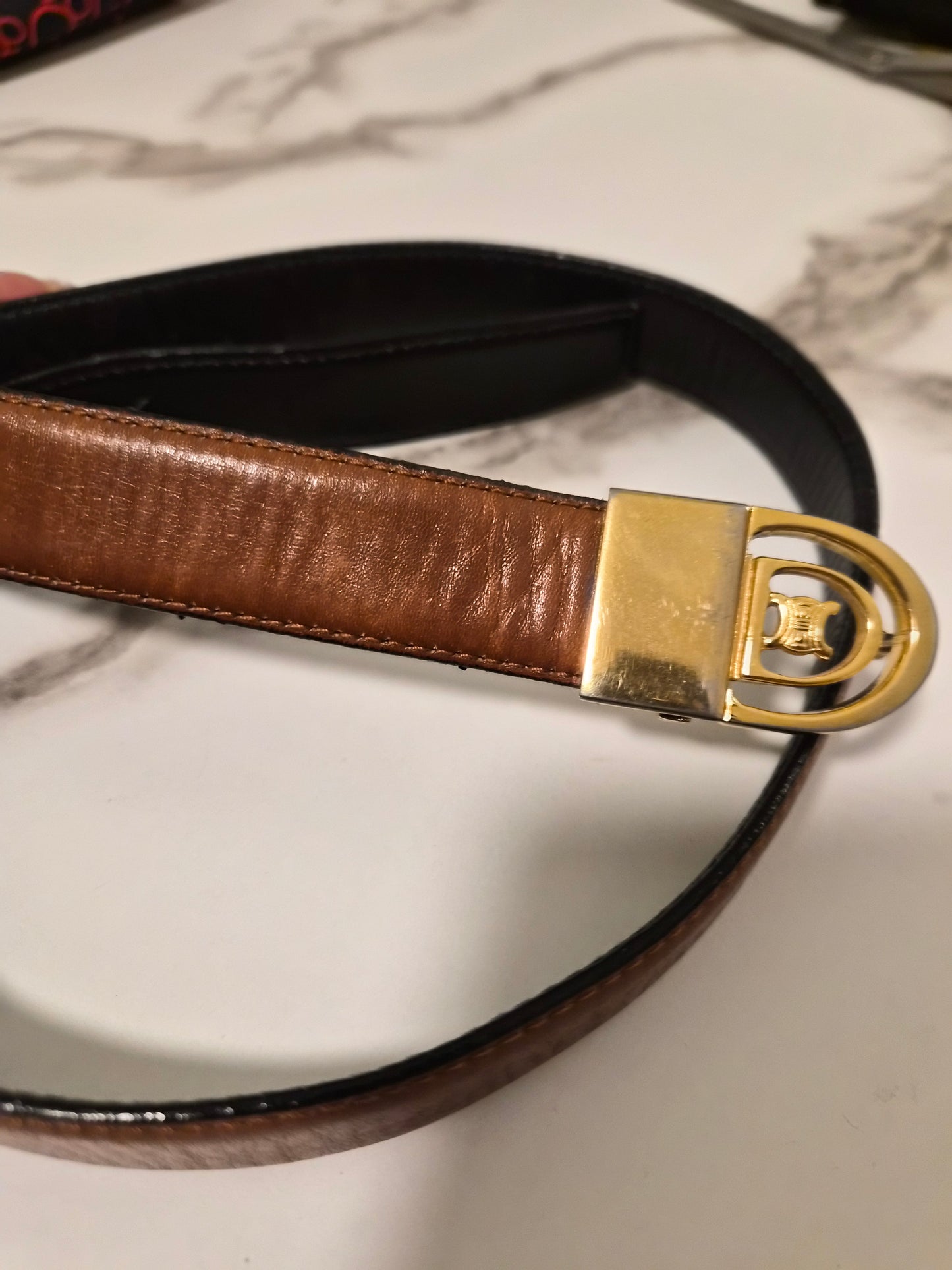 Celine Vintage Reversible Belt