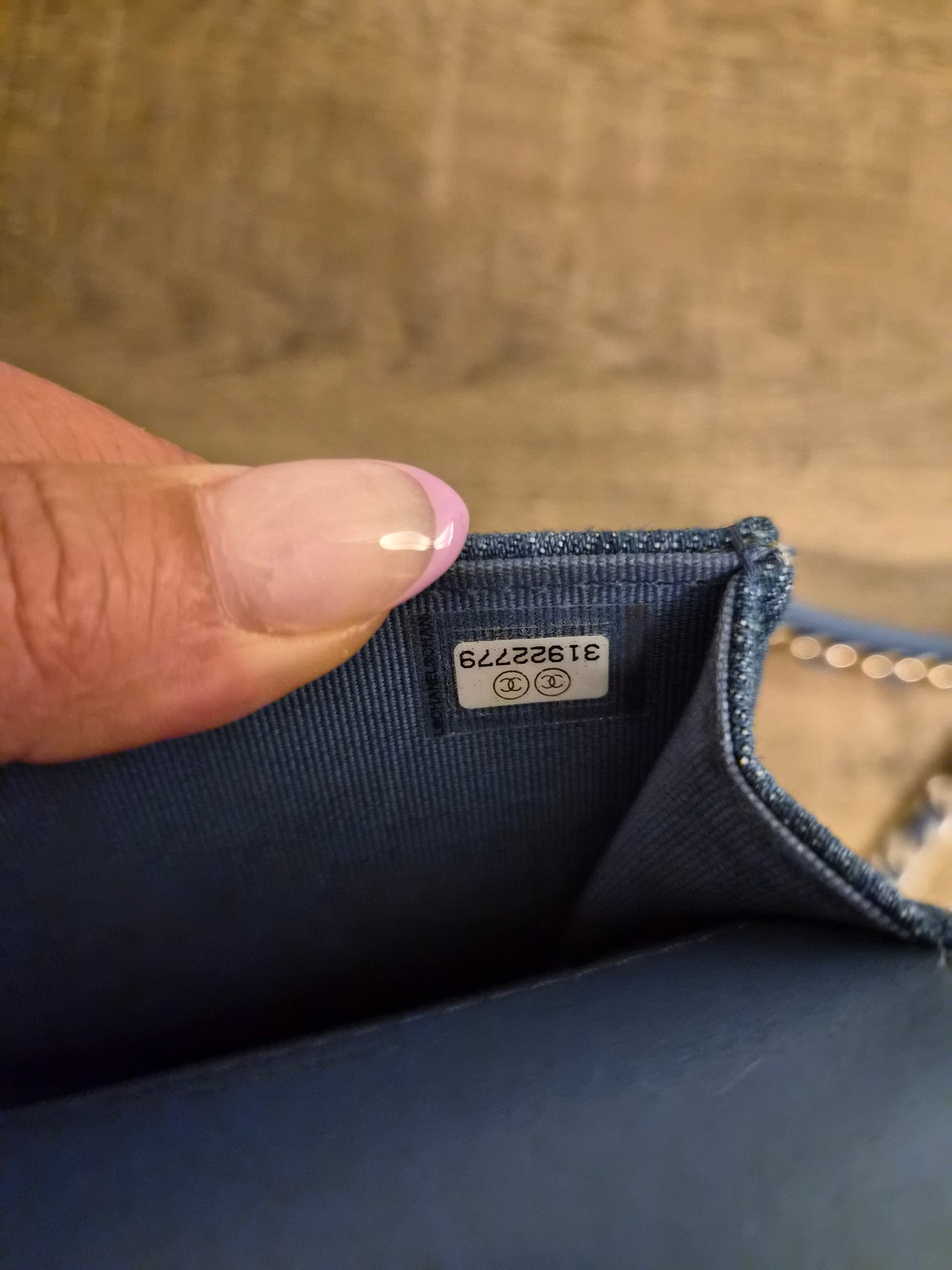 Chanel 19 Denim Phone Crossbody Bag
