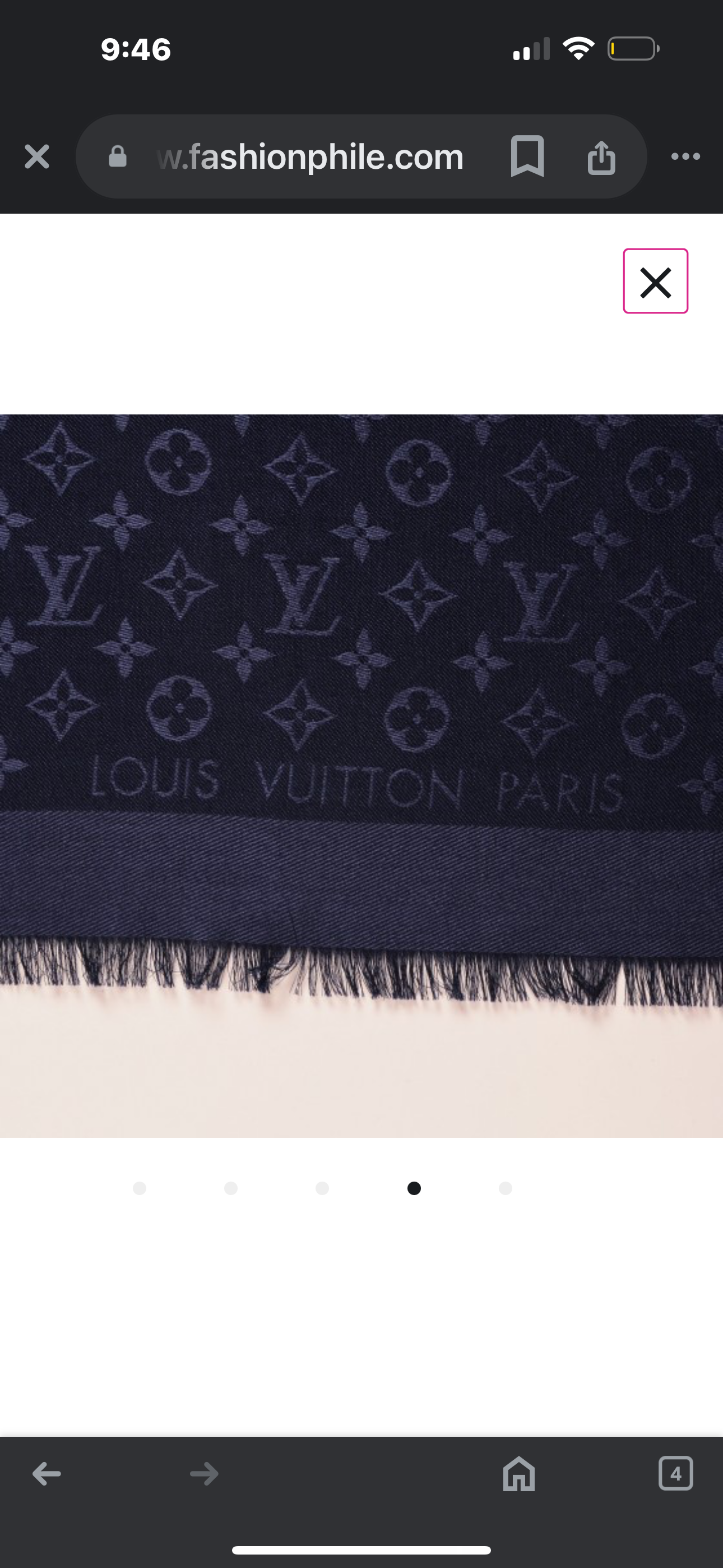 Louis Vuitton Navy Blue Large Shawl/Scarf