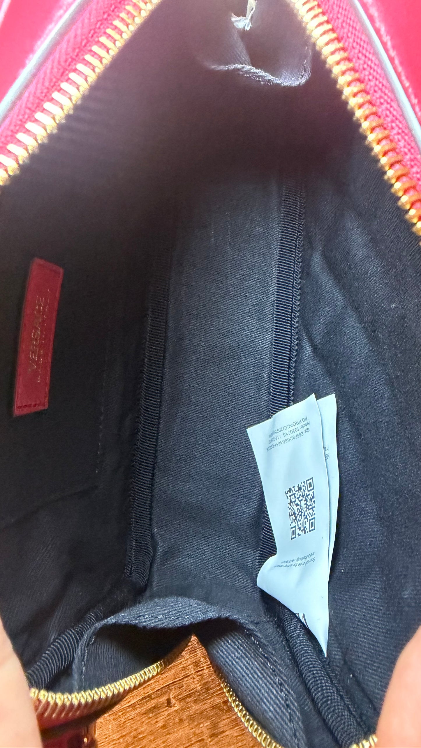 Versace Red Calf Leather Crossbody & Belt Bag