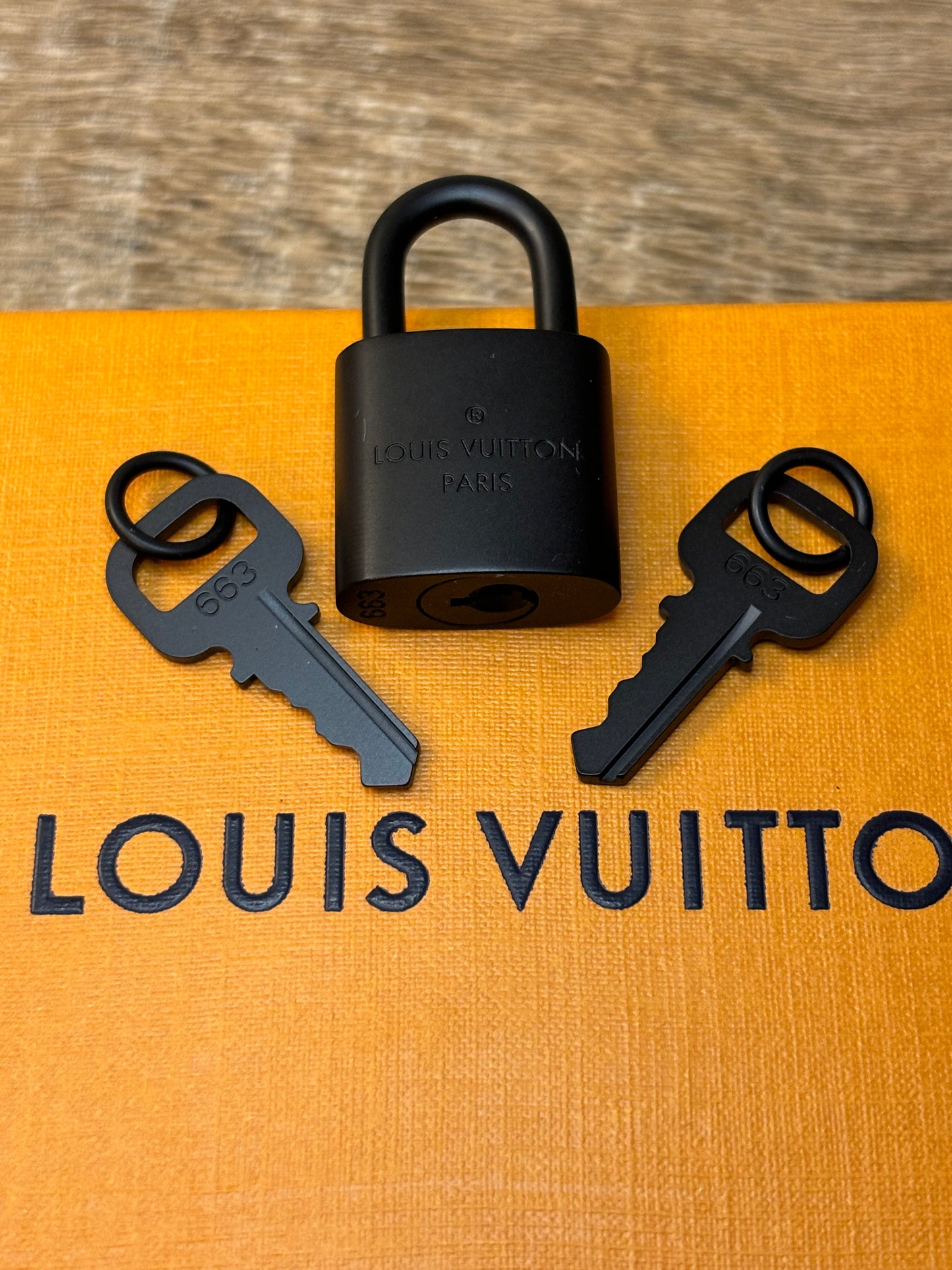 Rare Louis Vuitton Matte Black Lock & 2 Keys