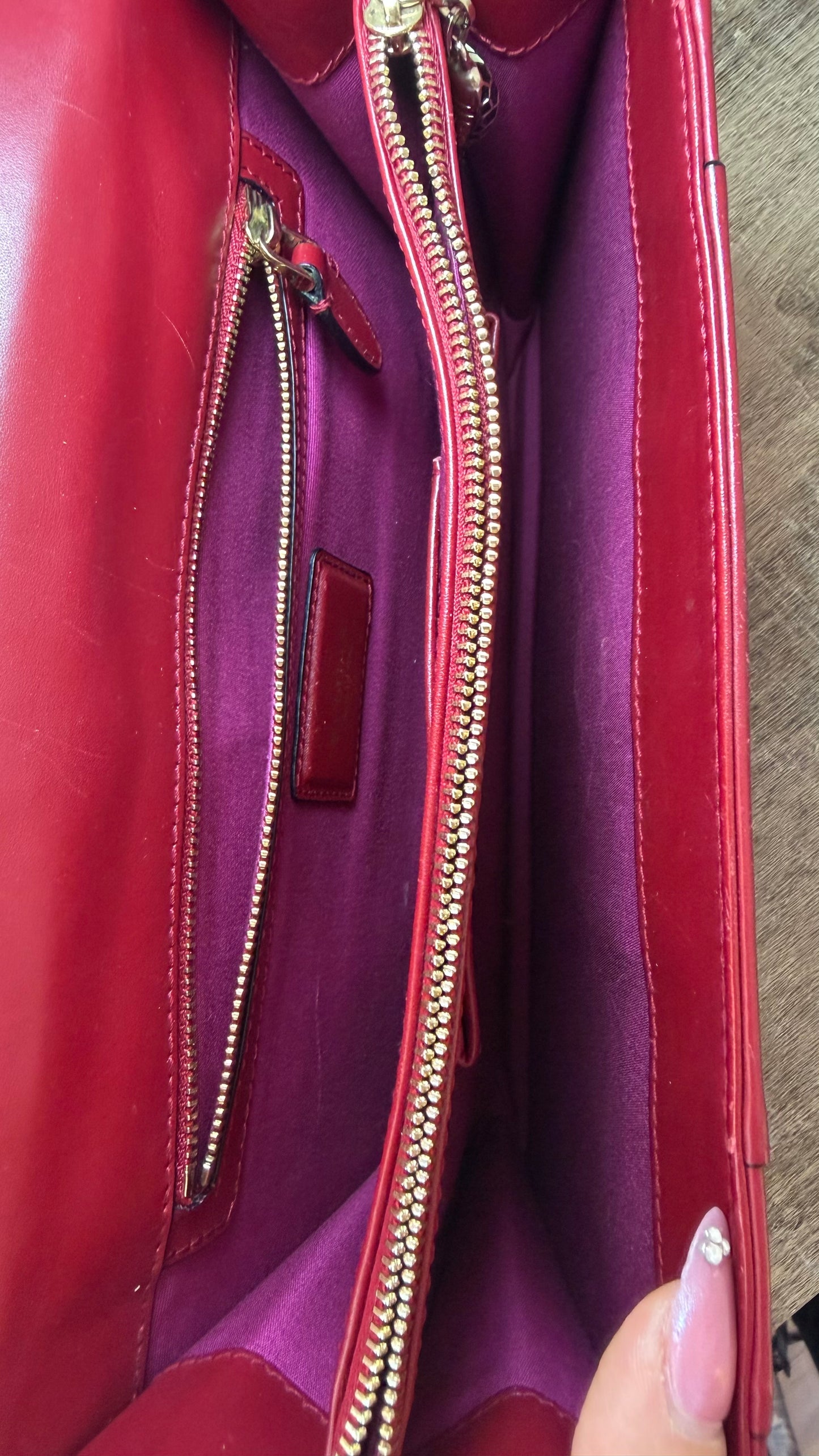 Bvlgari Deep Red Serpenti Bag