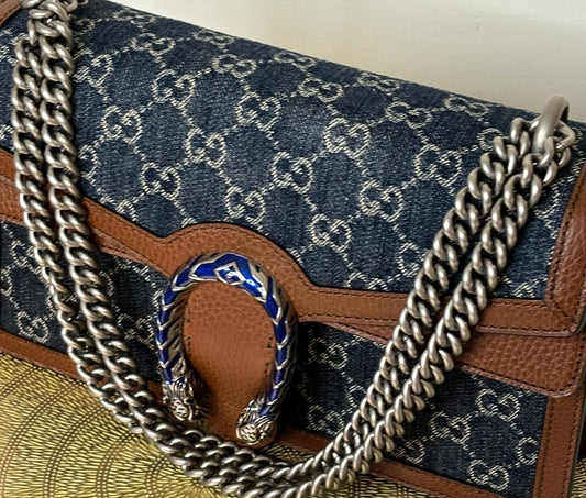 Gucci Denim Dionysus Handbag