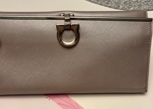 Ferragamo Silver Long Wallet