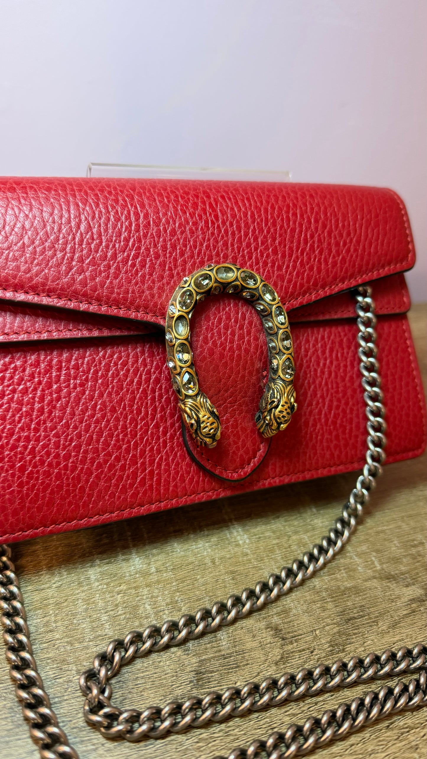 Gucci Crystals Mini Dionysus in Red