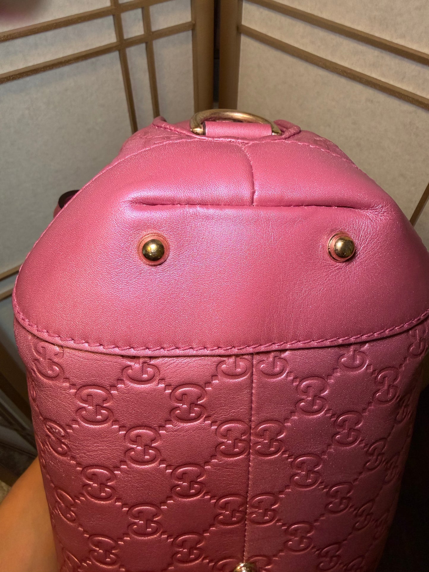 Gucci Metallic Pink Shoulder/Crossbody Bag