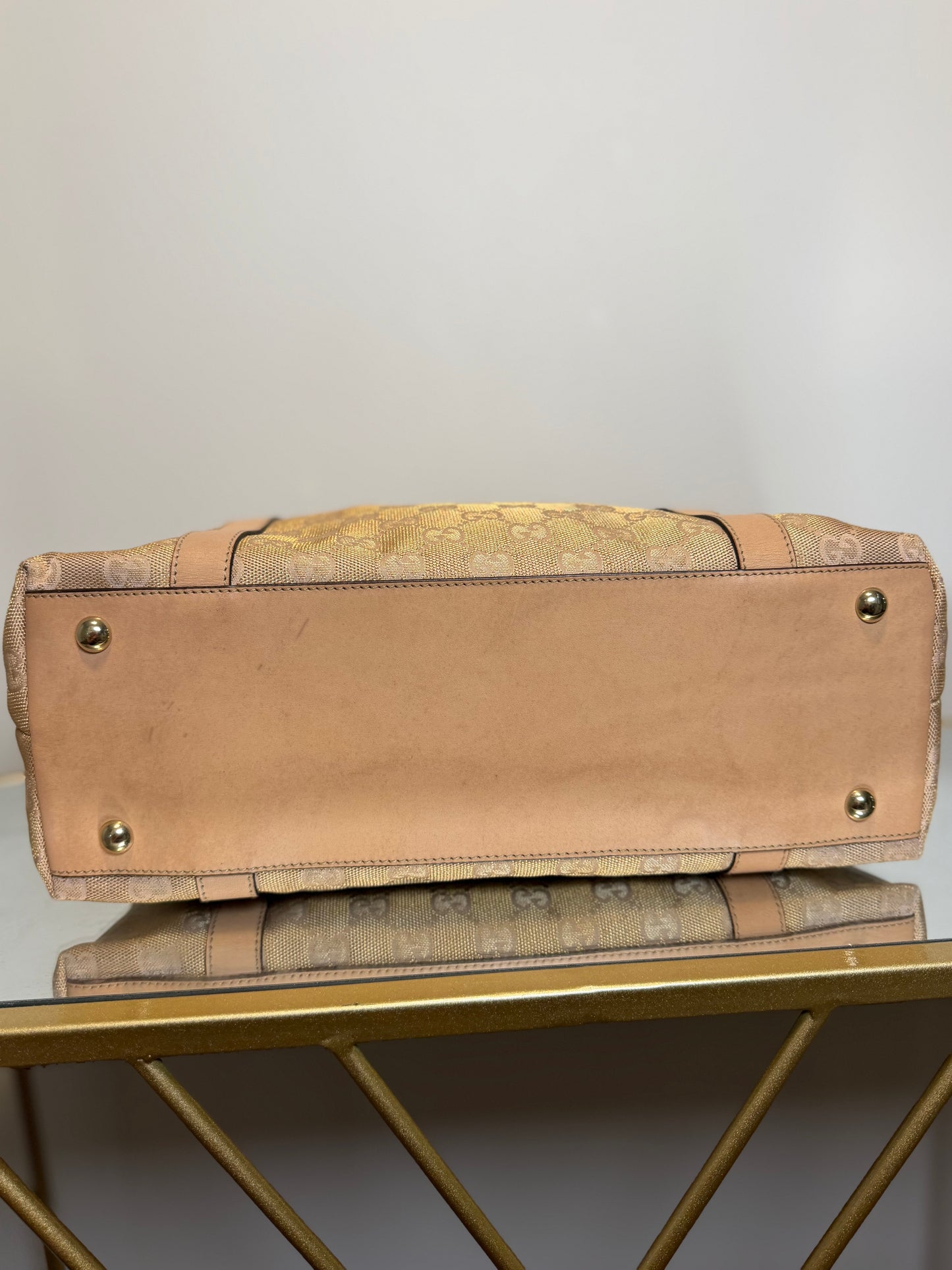 Gucci Peach Iridescent Abbey Shoulder Bag
