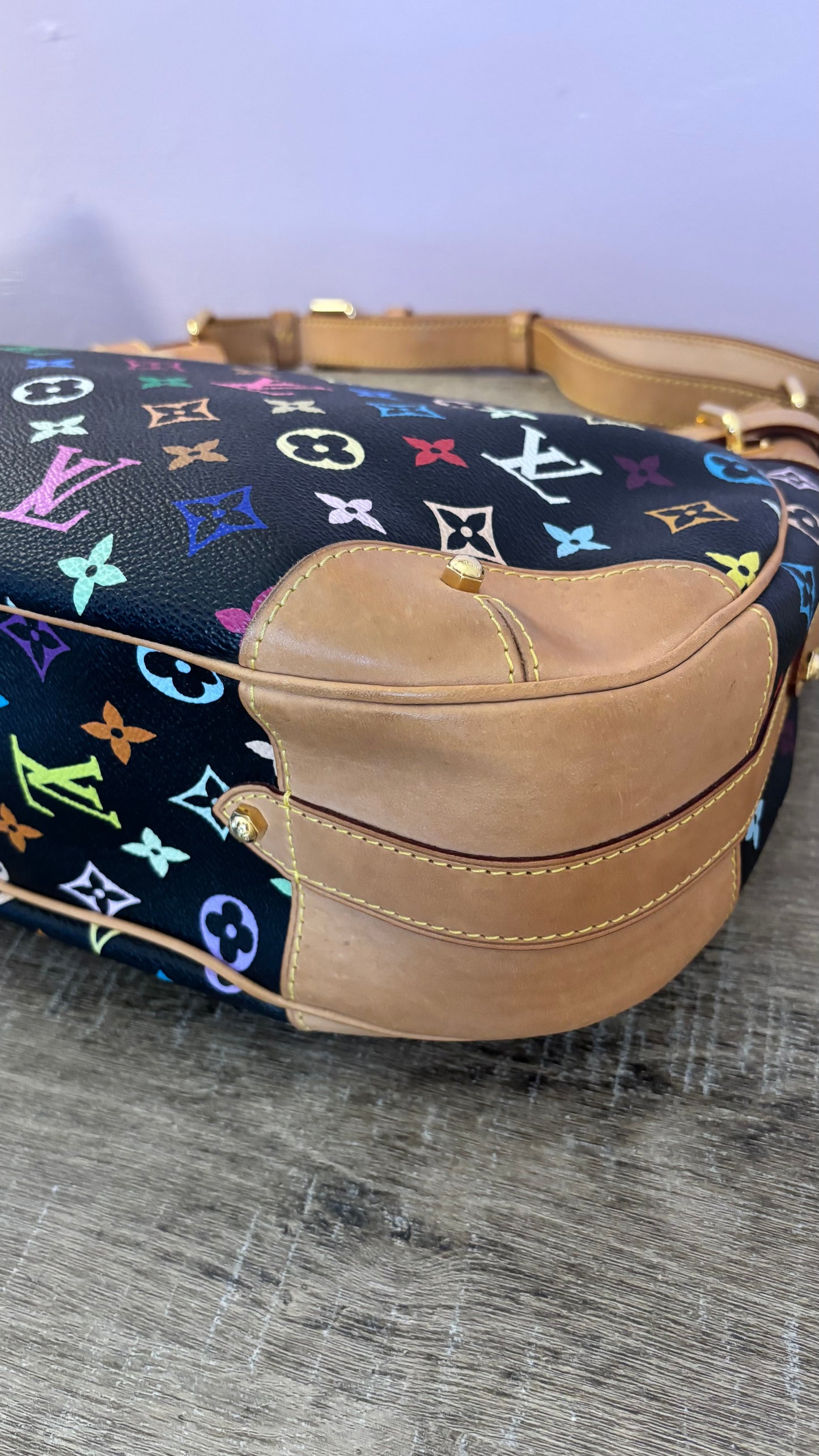 Louis Vuitton Greta Black Multicolor Shoulder Bag