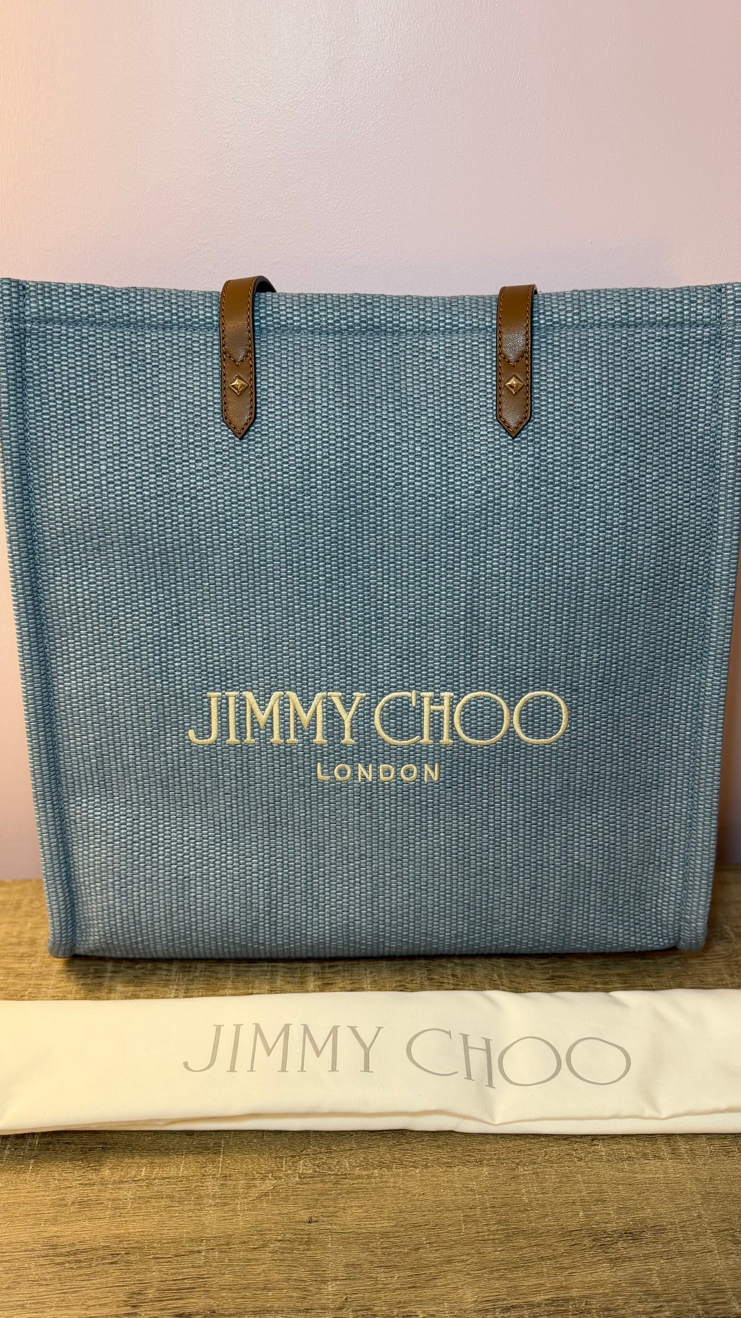 Jimmy Choo blue large tote