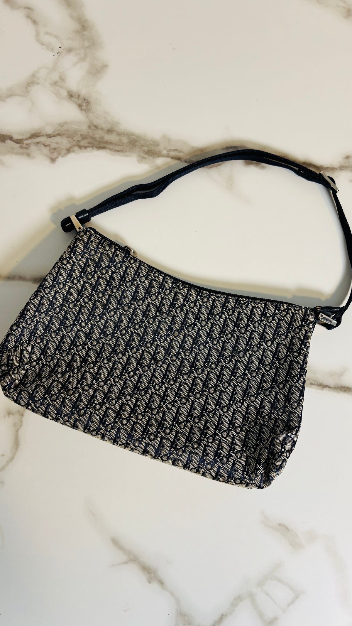 Dior Navy Oblique Pochette Vintage