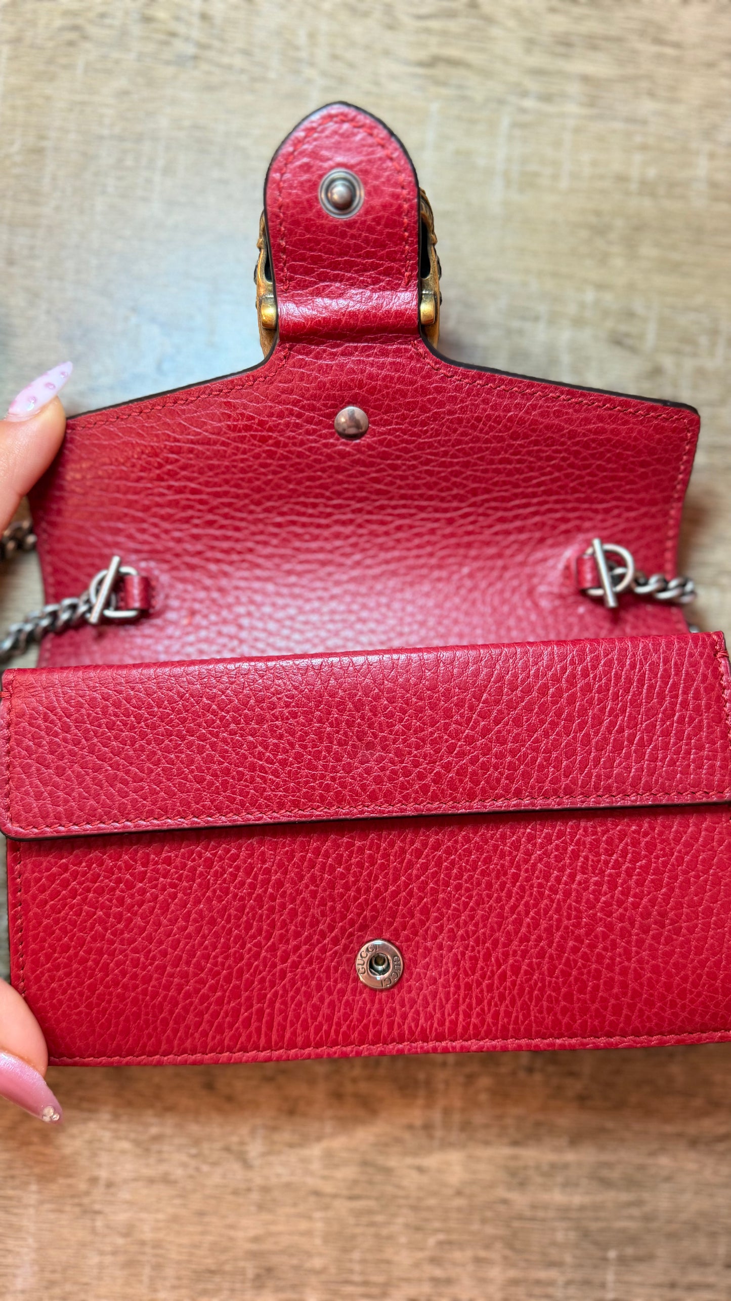 Gucci Crystals Mini Dionysus in Red
