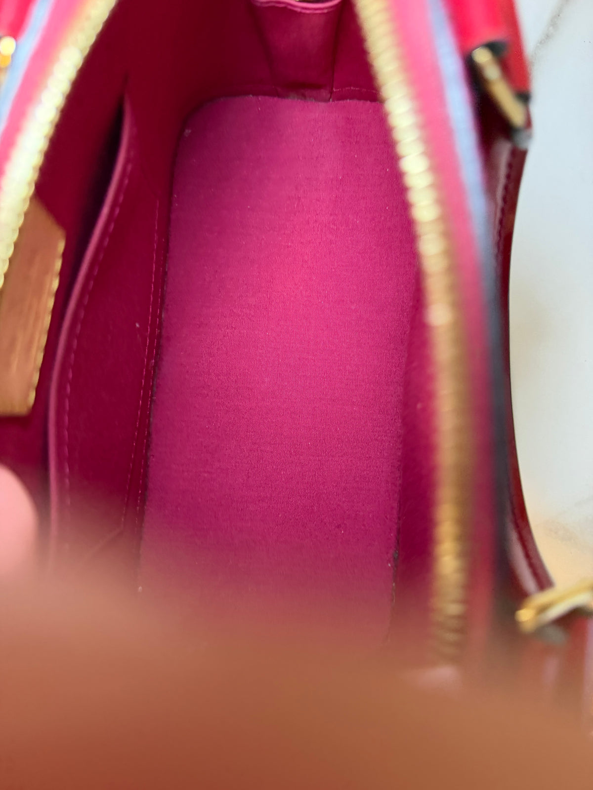 Louis Vuitton Alma BB Monogram Vernis Red